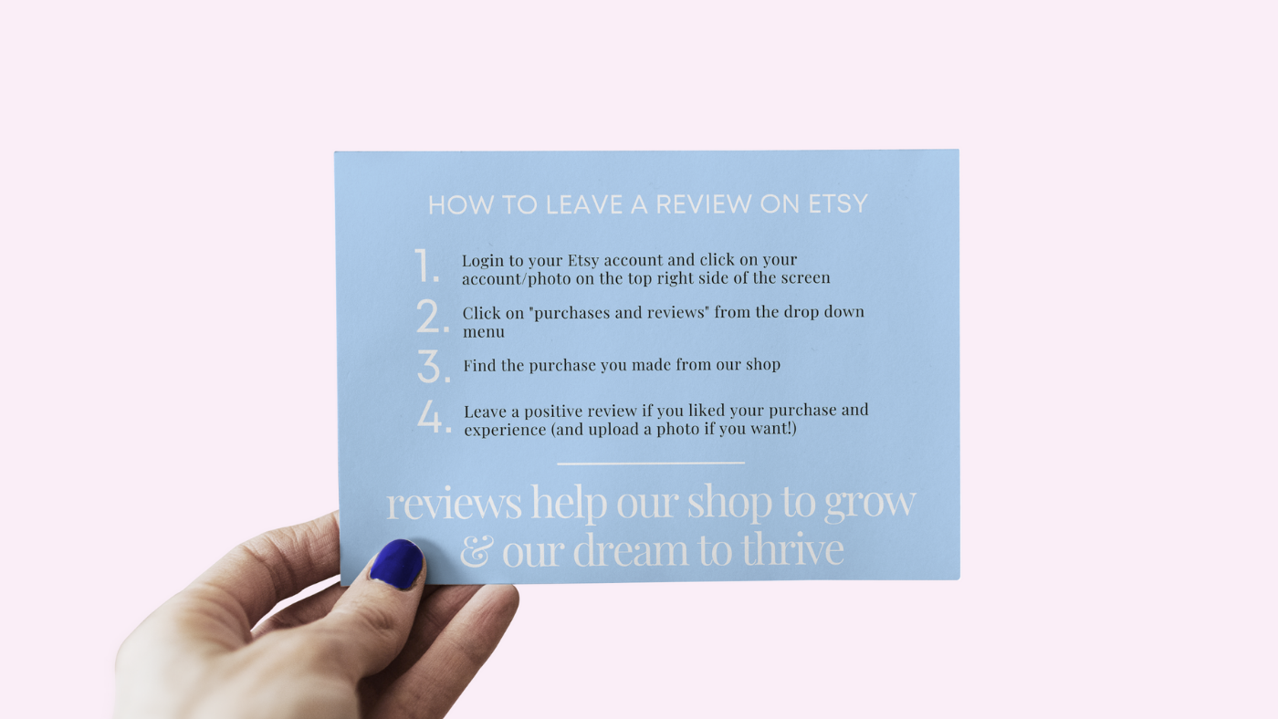 HOW TO LEAVE A REVIEW ON ETSY IN 4 EASY STEPS