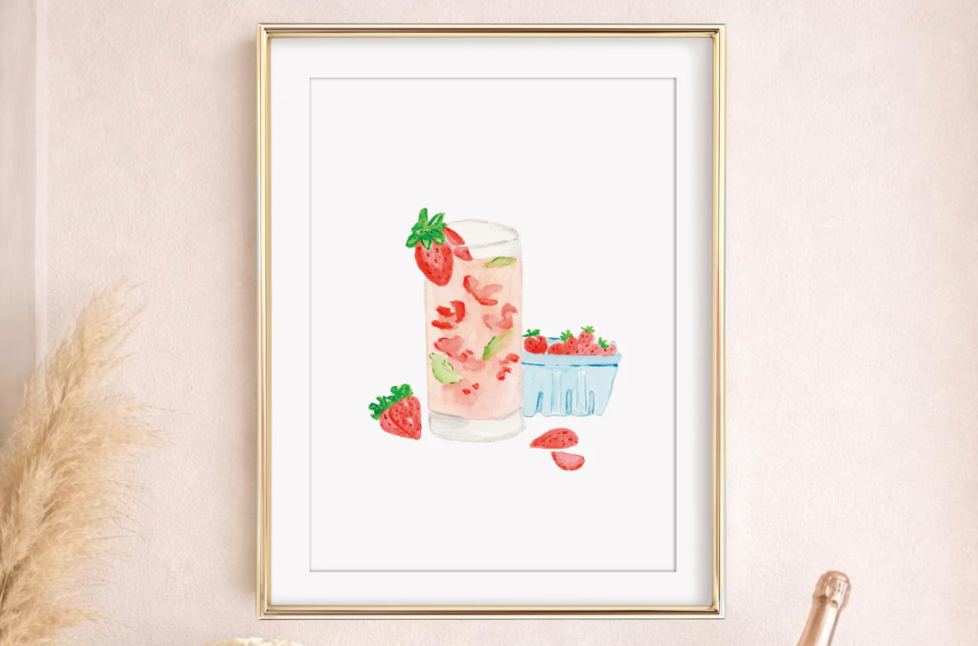Strawberry Basil Mojito Cocktail/Mocktail Recipe