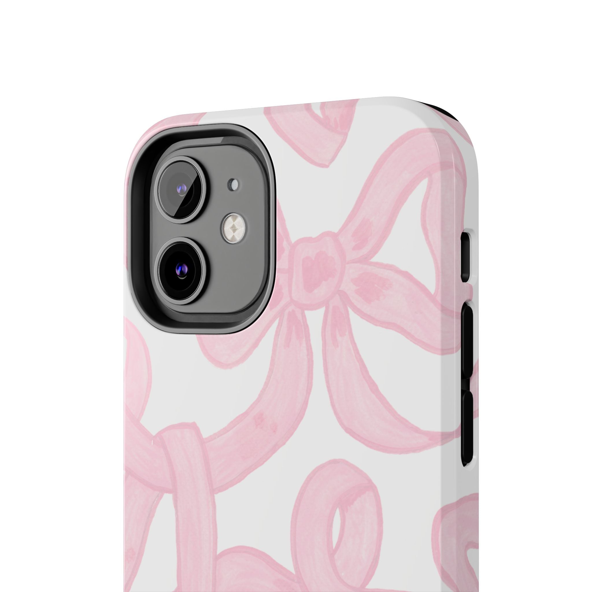 Pink Bows Phone Case - Tough Dual Layer Protection for iPhone 11 to 14