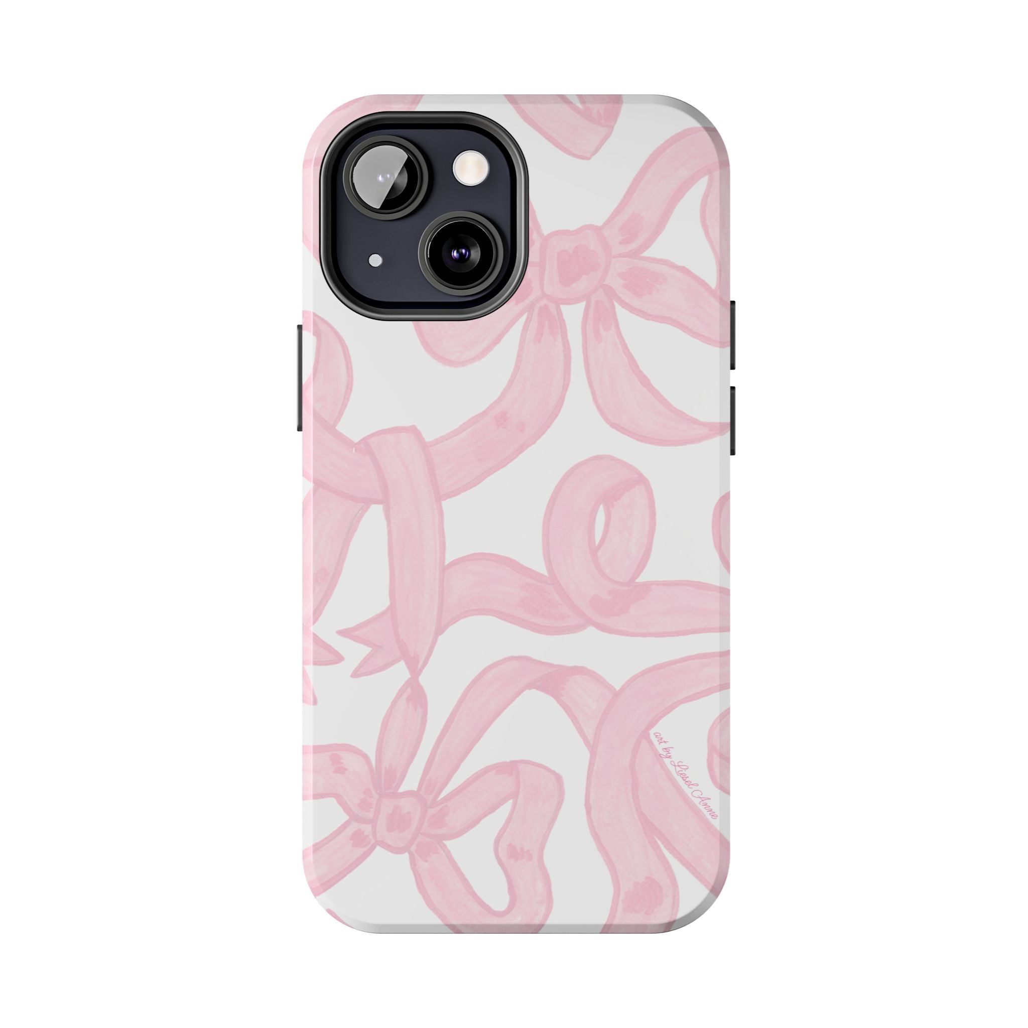 Pink Bows Phone Case - Tough Dual Layer Protection for iPhone 11 to 14