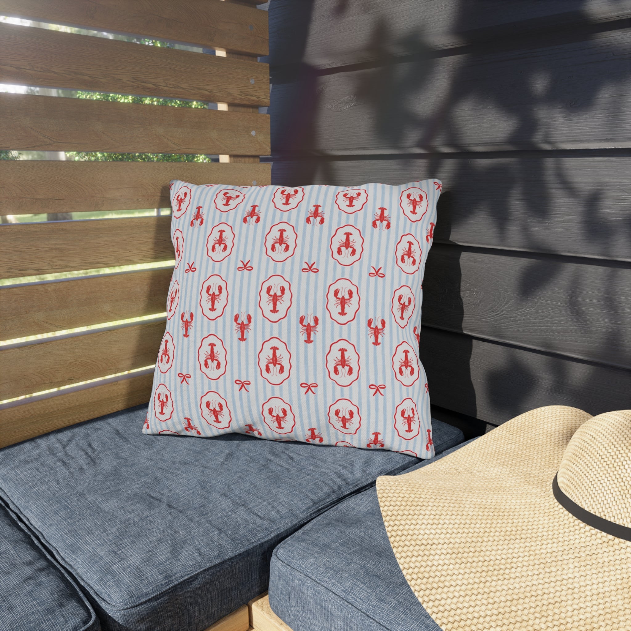 Lobster Coastal Outdoor Pillow
