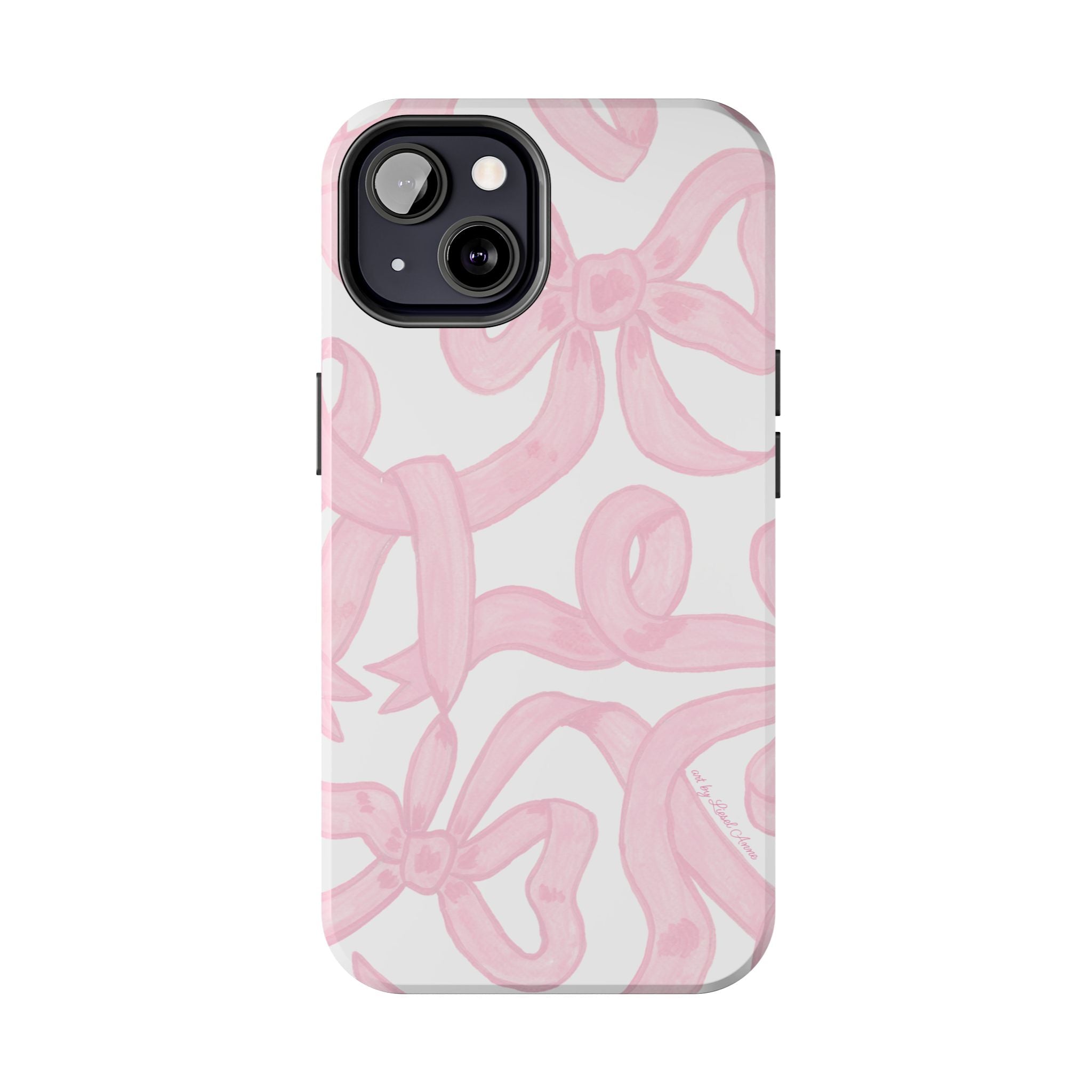 Pink Bows Phone Case - Tough Dual Layer Protection for iPhone 11 to 14