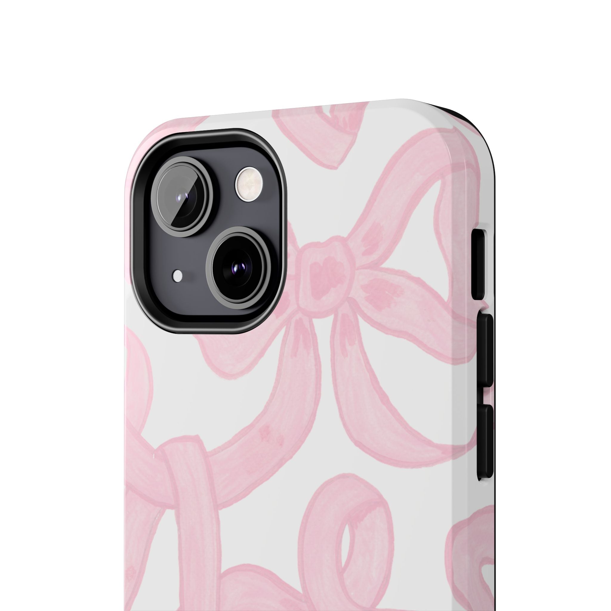 Pink Bows Phone Case - Tough Dual Layer Protection for iPhone 11 to 14