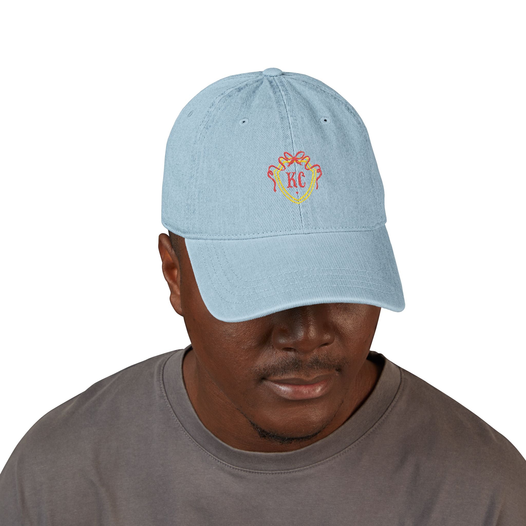 KC Embroidered Denim Hat - Kansas City Game Day Cap