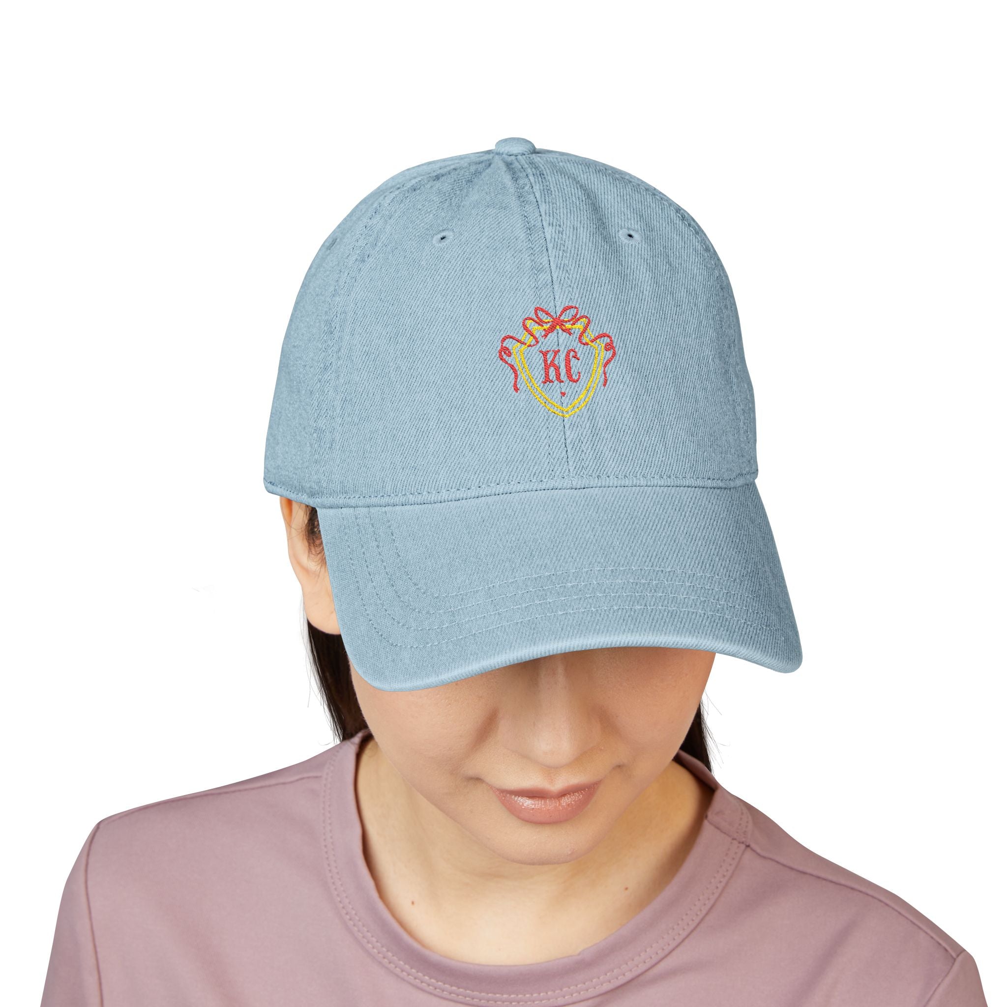 KC Embroidered Denim Hat - Kansas City Game Day Cap