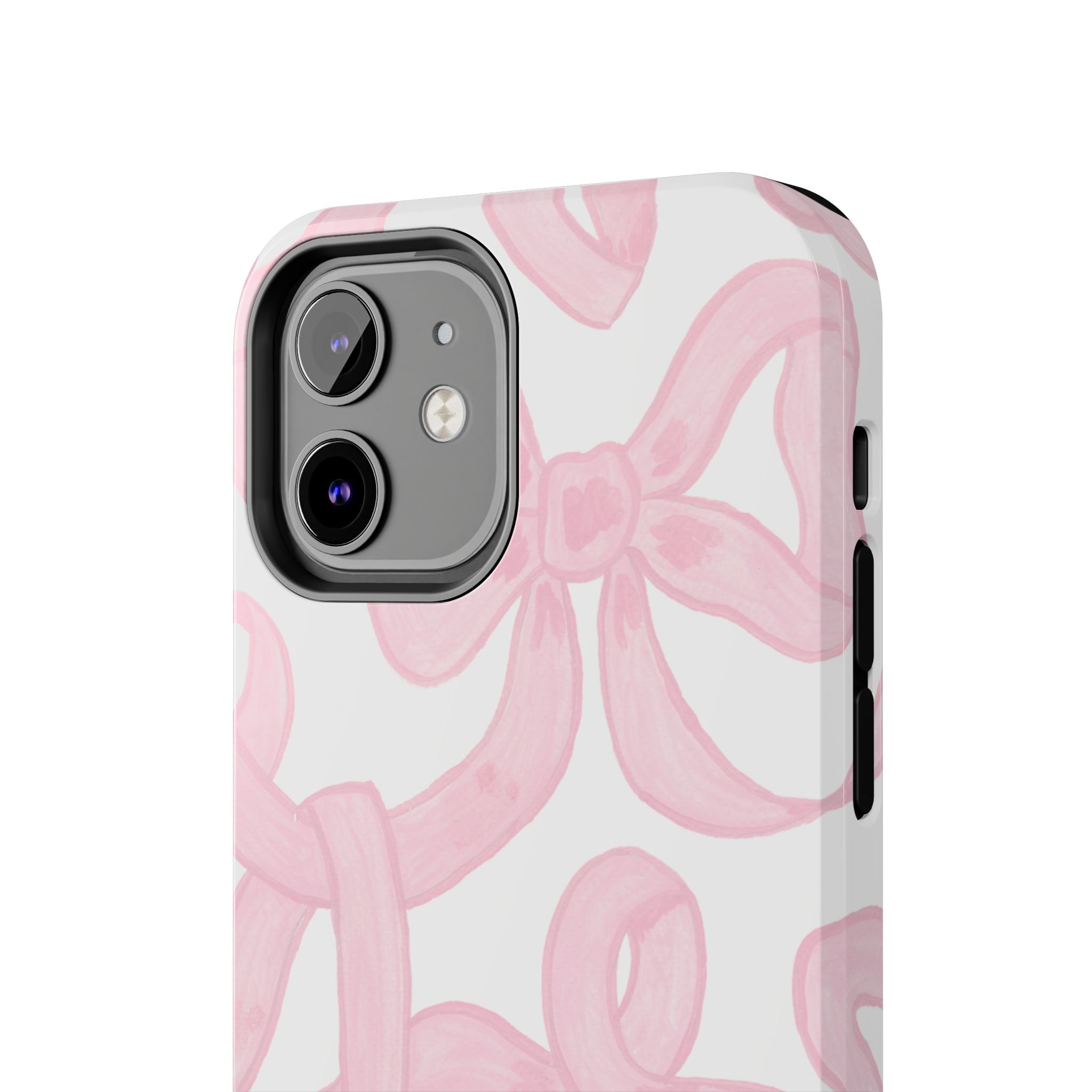 Pink Bows Phone Case - Tough Dual Layer Protection for iPhone 11 to 14