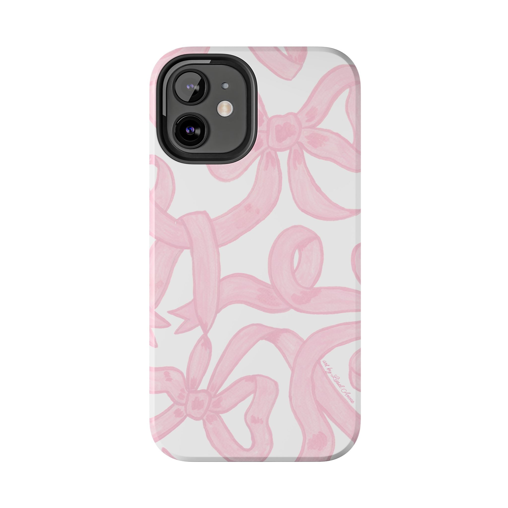 Pink Bows Phone Case - Tough Dual Layer Protection for iPhone 11 to 14