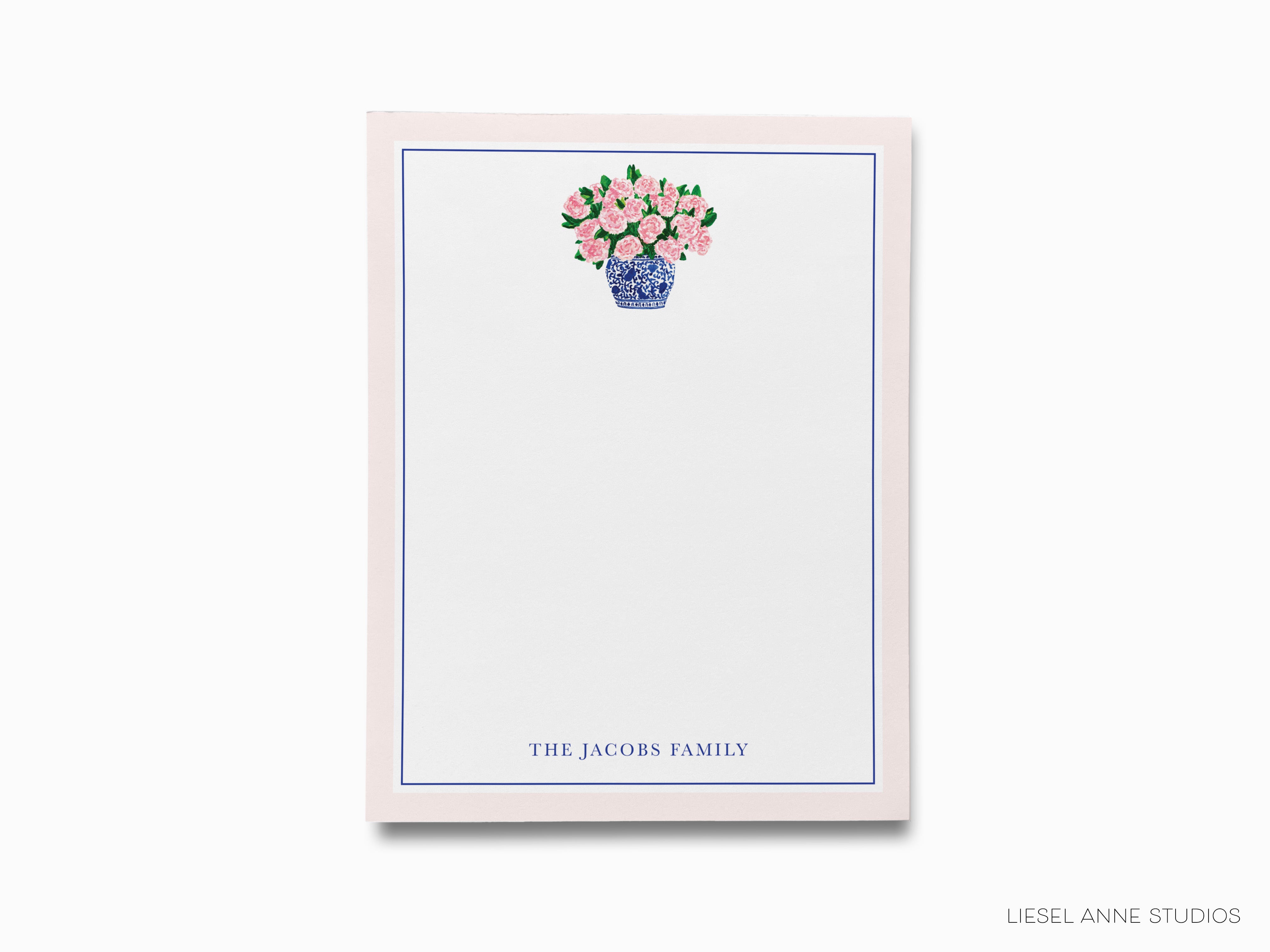 a card with a bouquet of flowers on it
