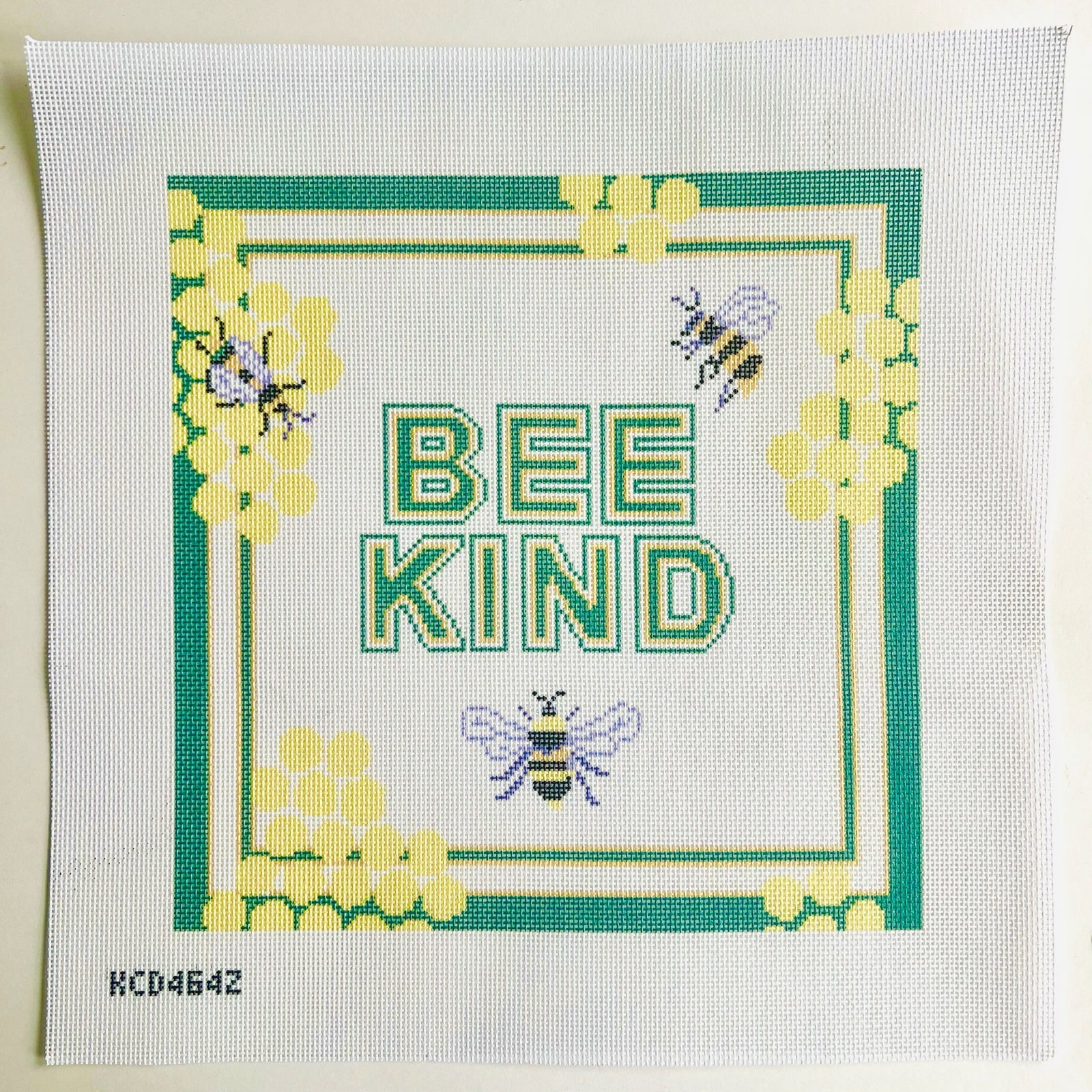 Bee Kind Pillow Needlepoint Canvas