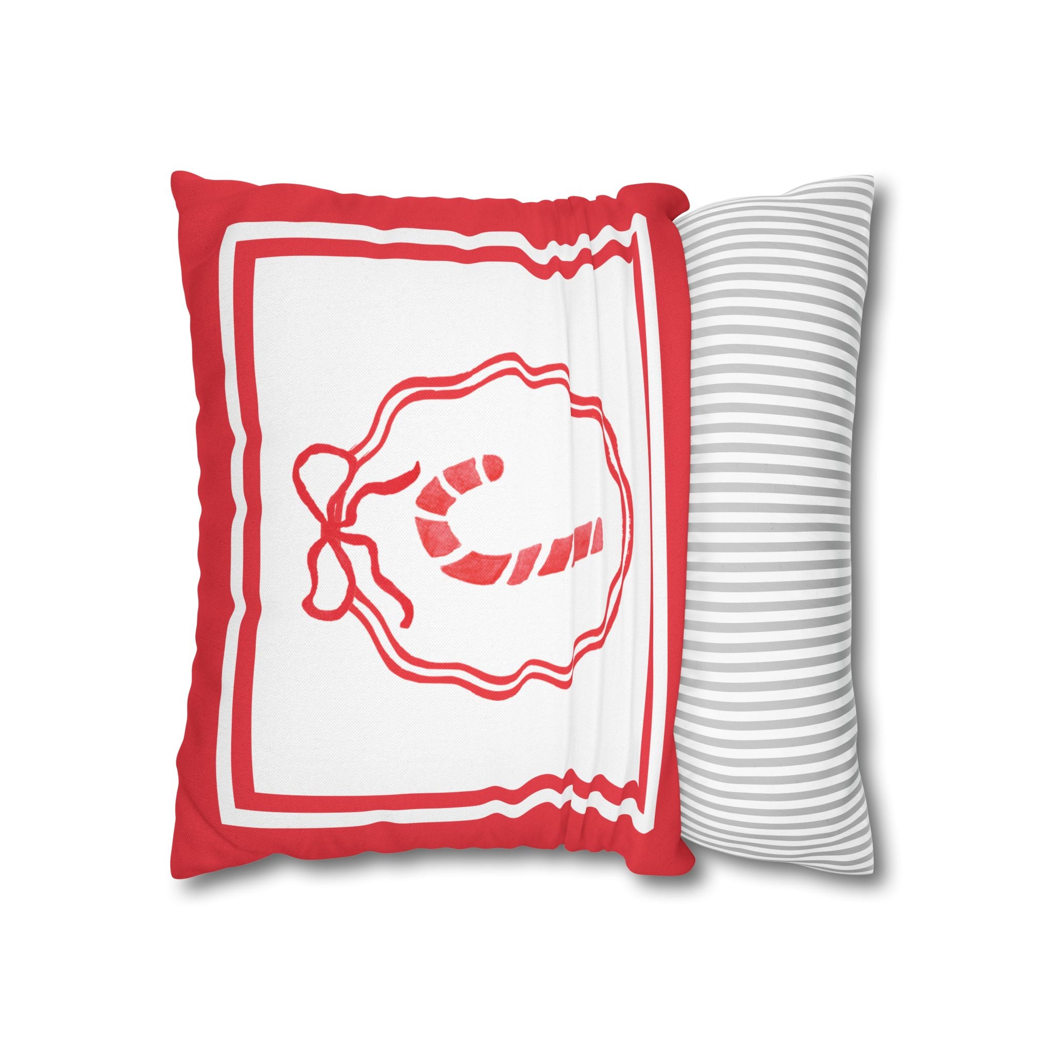 Candy Cane Christmas Pillow Cover
