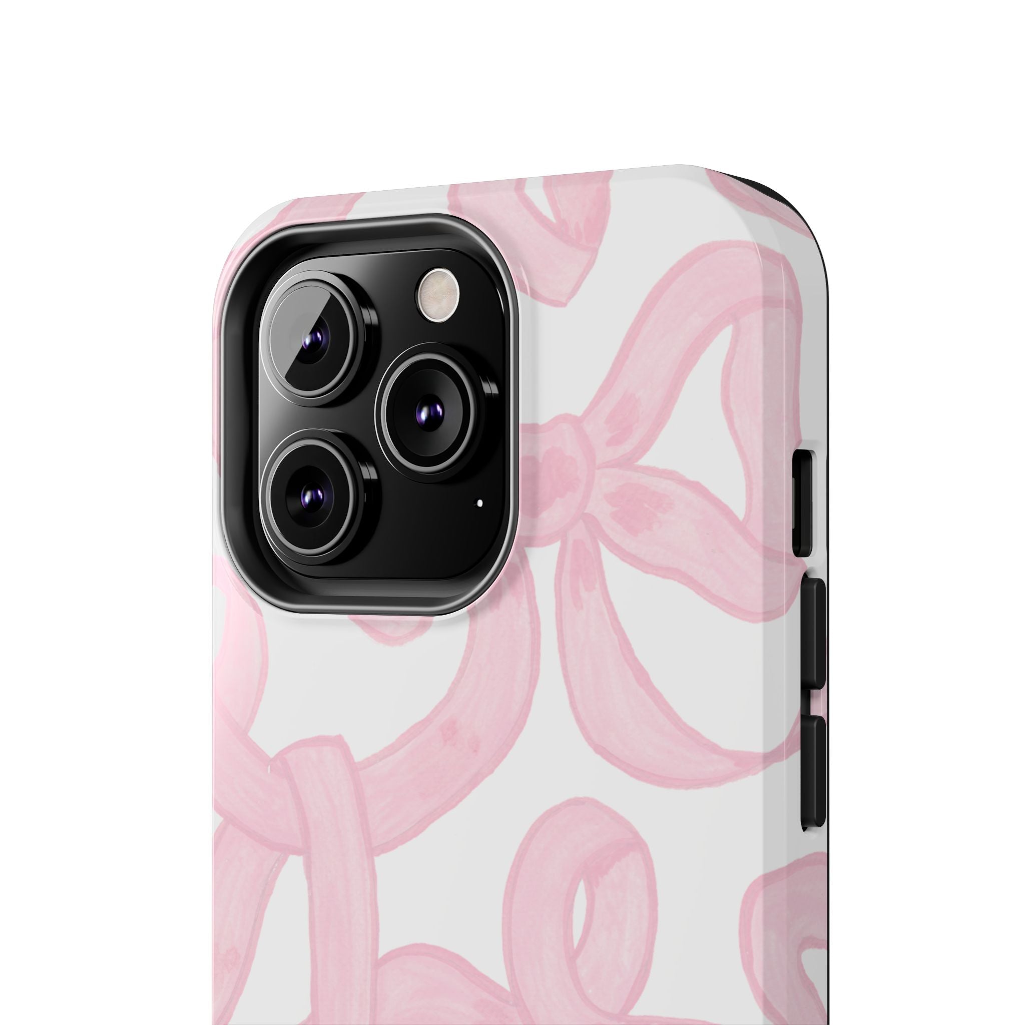 Pink Bows Phone Case - Tough Dual Layer Protection for iPhone 11 to 14