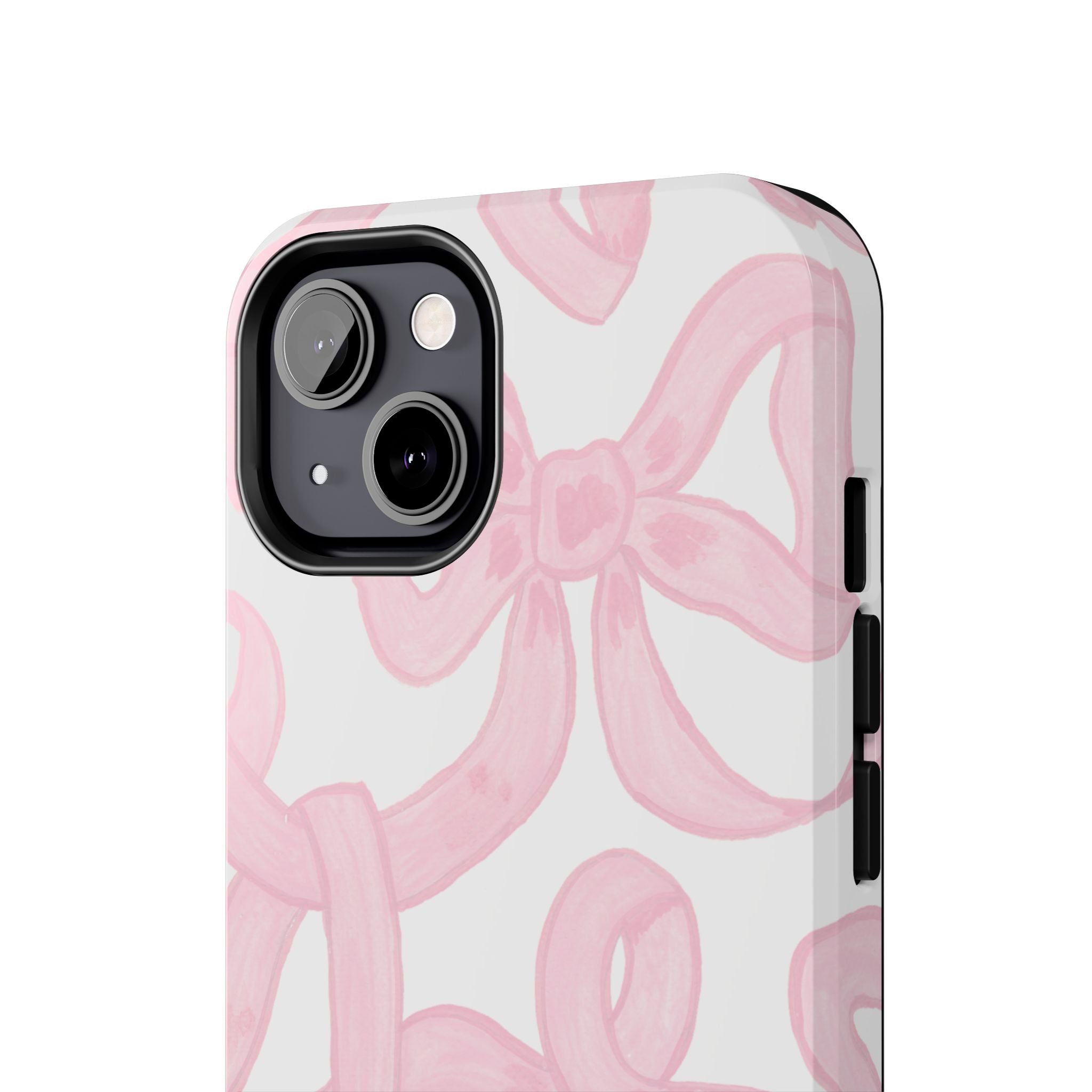 Pink Bows Phone Case - Tough Dual Layer Protection for iPhone 11 to 14