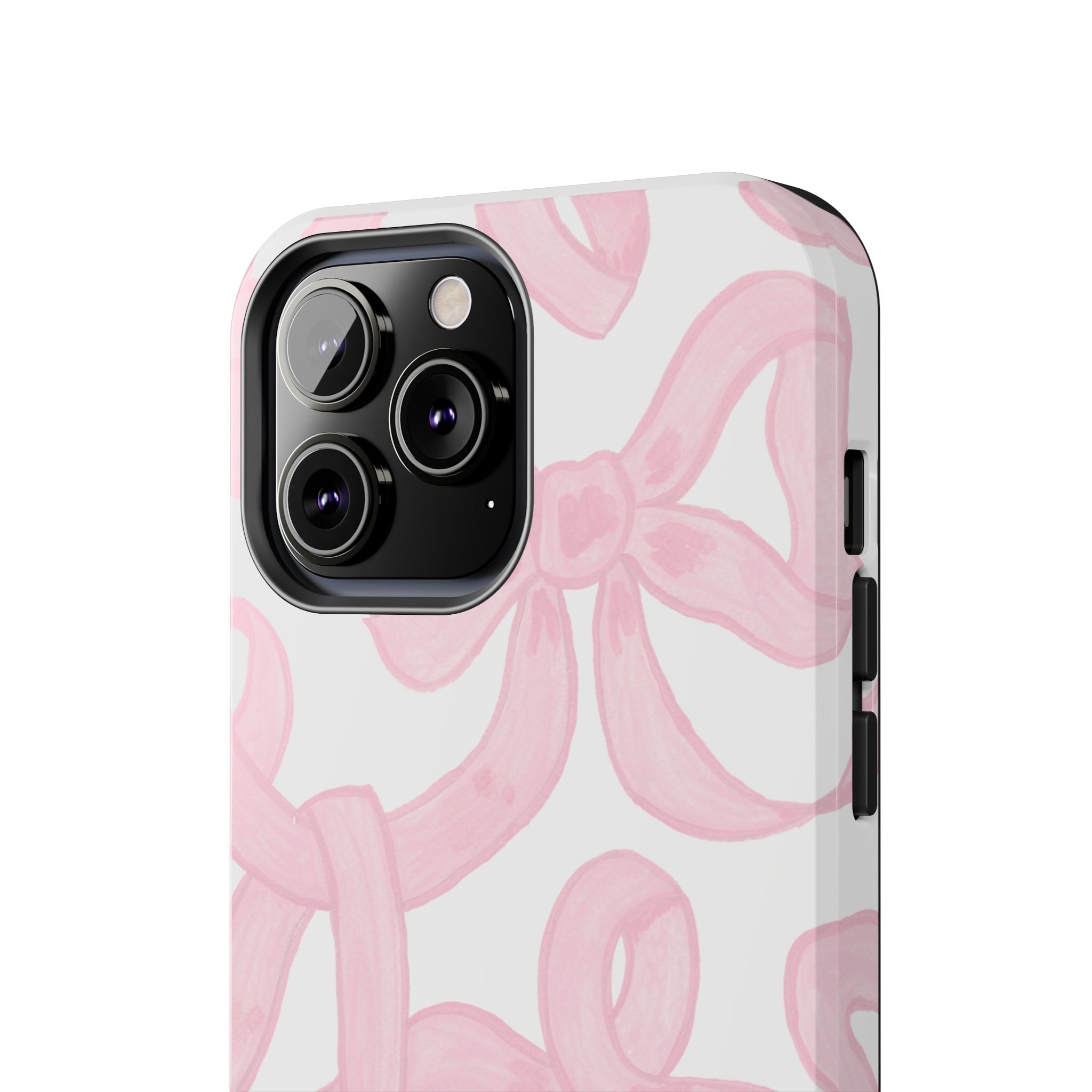 Pink Bows Phone Case - Tough Dual Layer Protection for iPhone 11 to 14