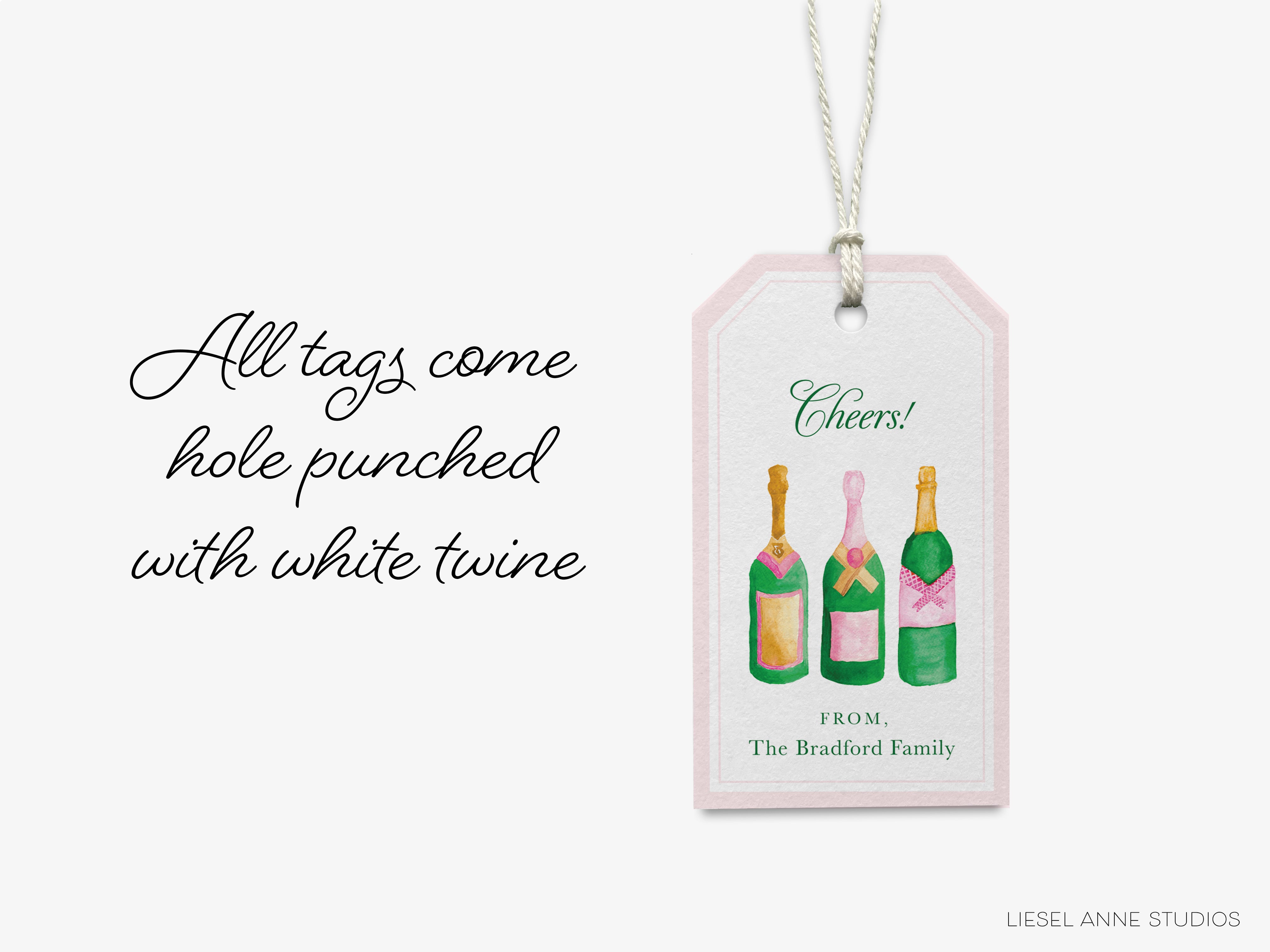 a bottle of wine with a message on it