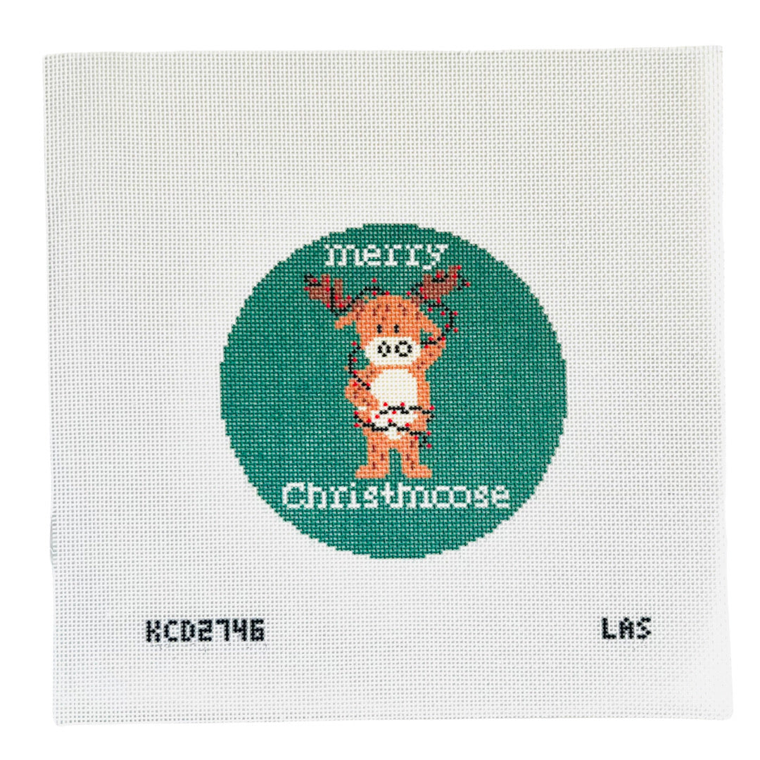 Merry Christmoose Needlepoint Canvas