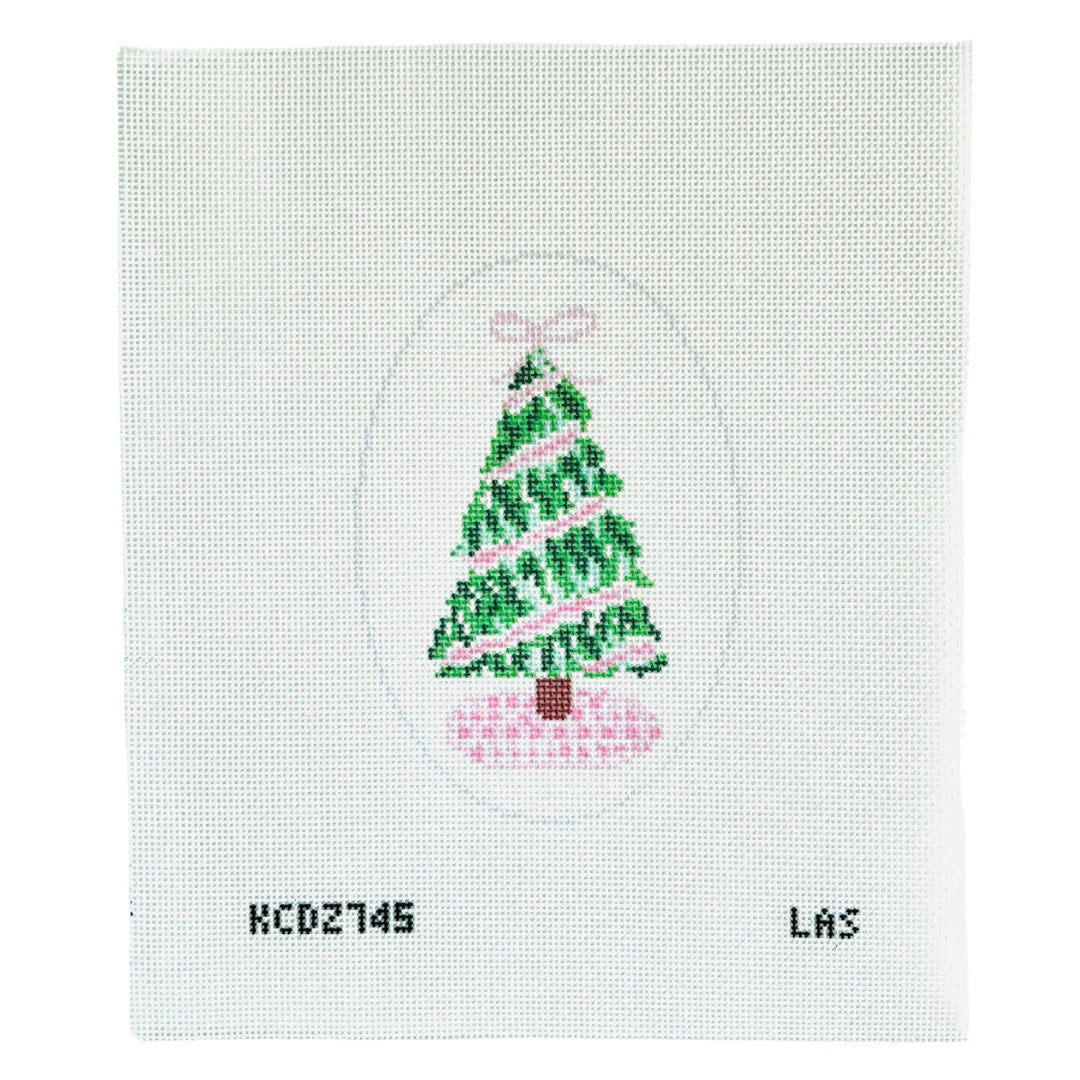 Pink Tree Needlepoint Canvas