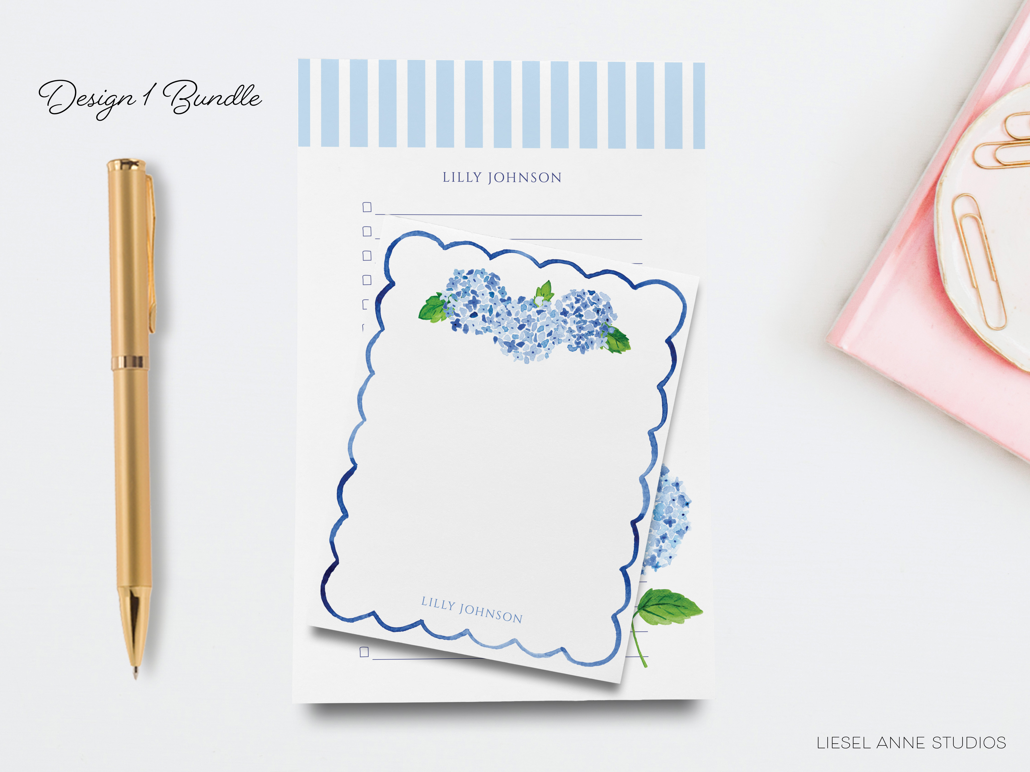 Hydrangea Notepad