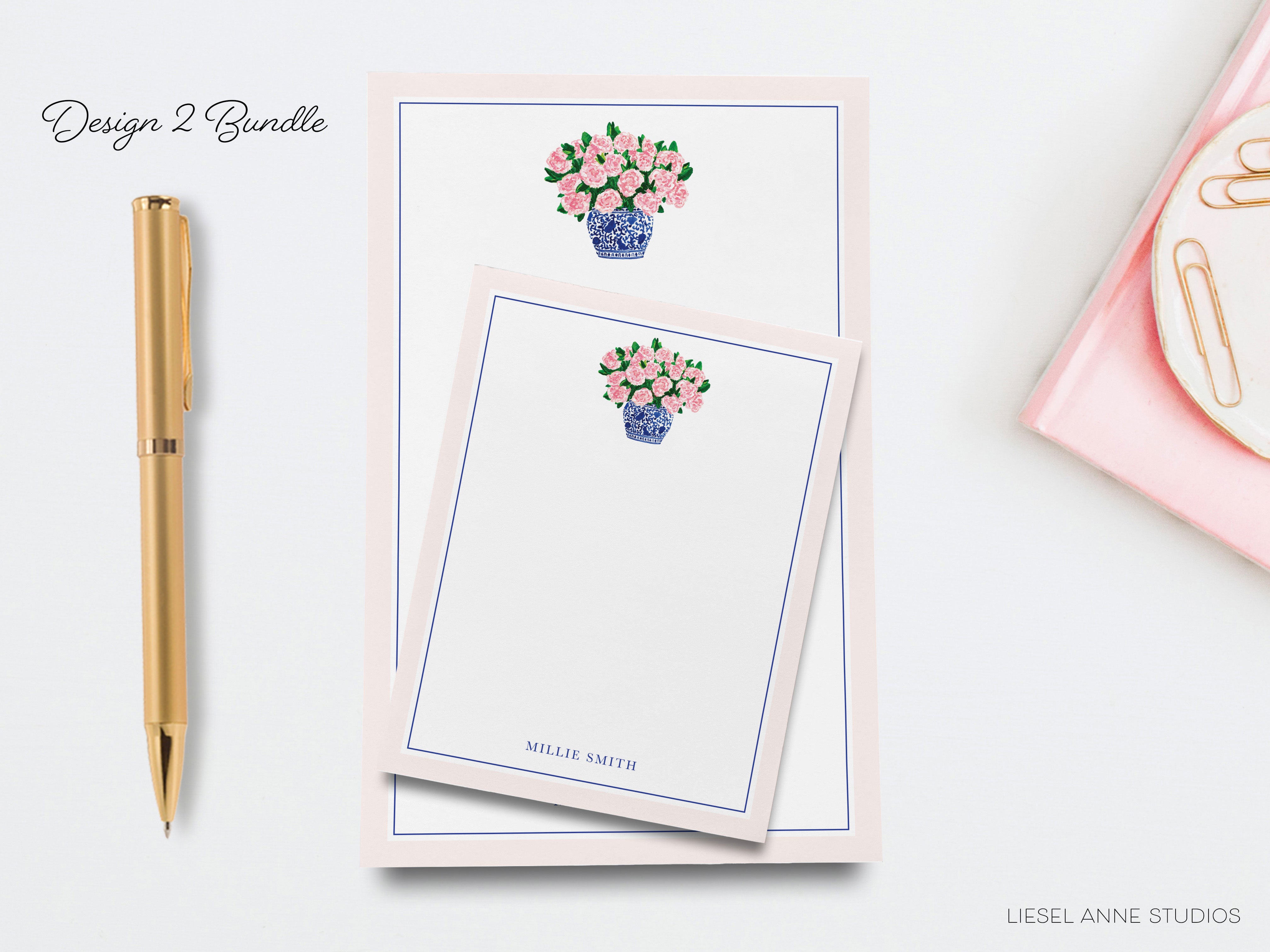 Peonies in Ginger Jar Notepad