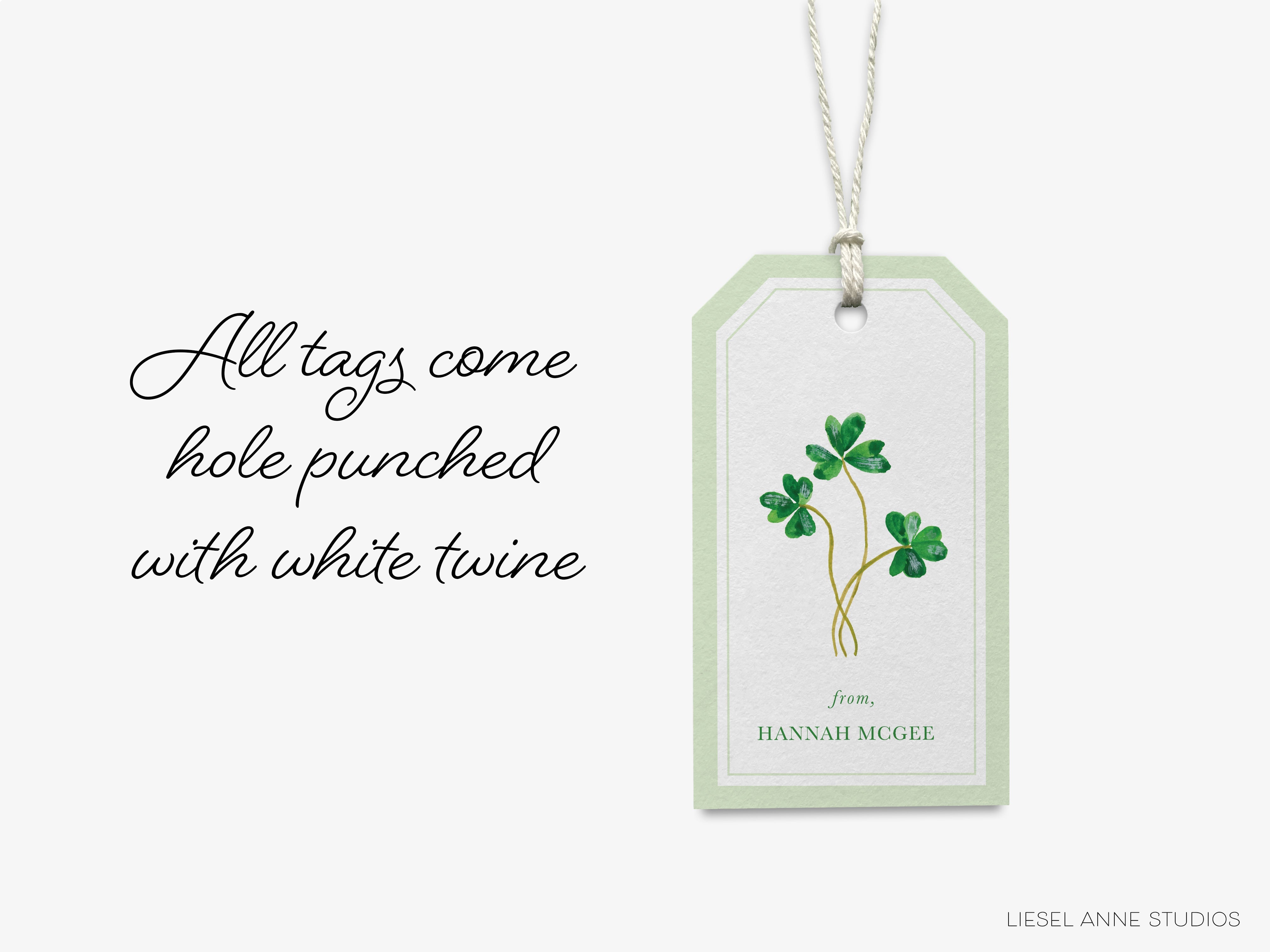 Personalized Shamrock Gift Tags