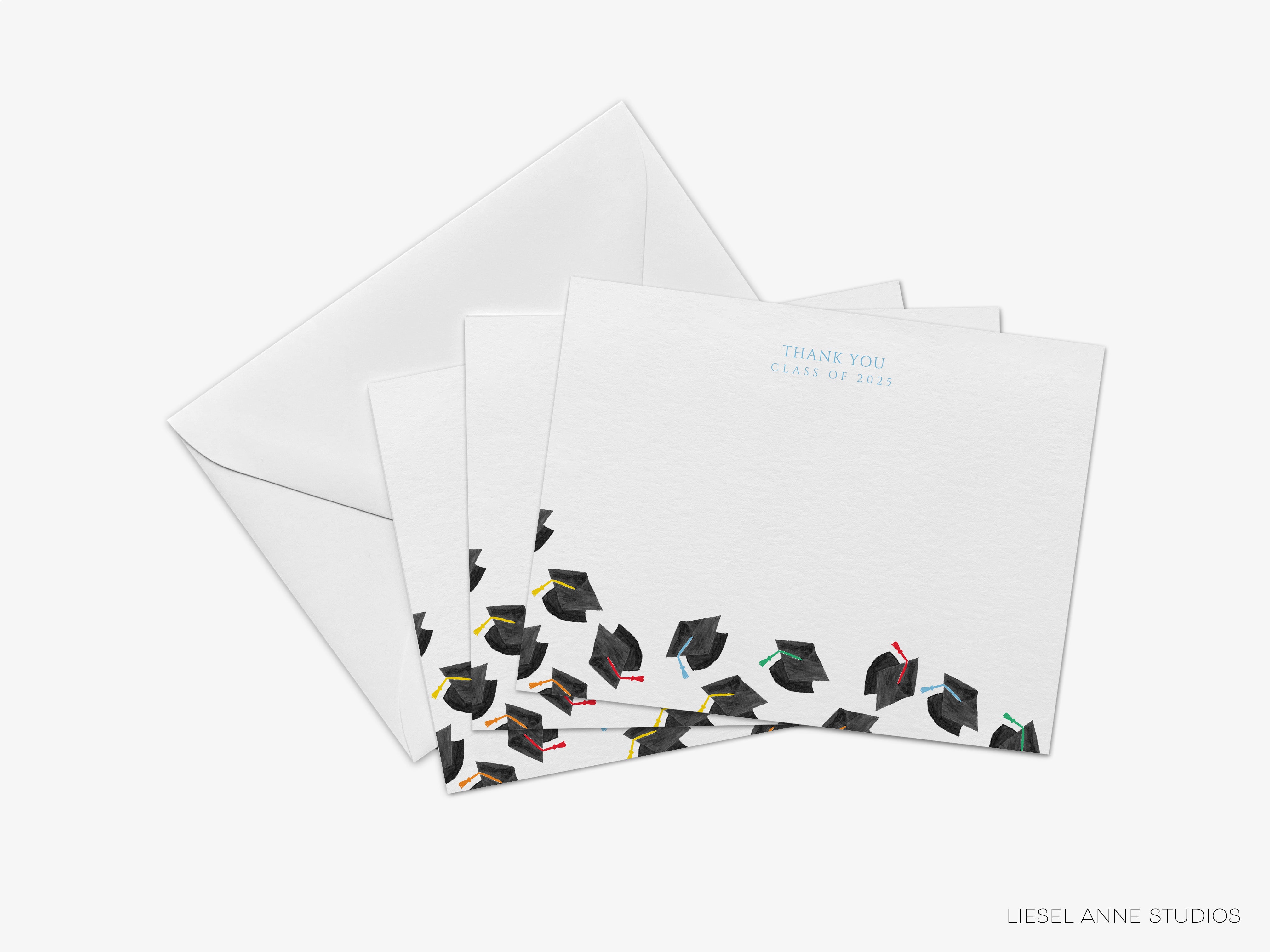 Colorful Graduation Caps Flat Notes
