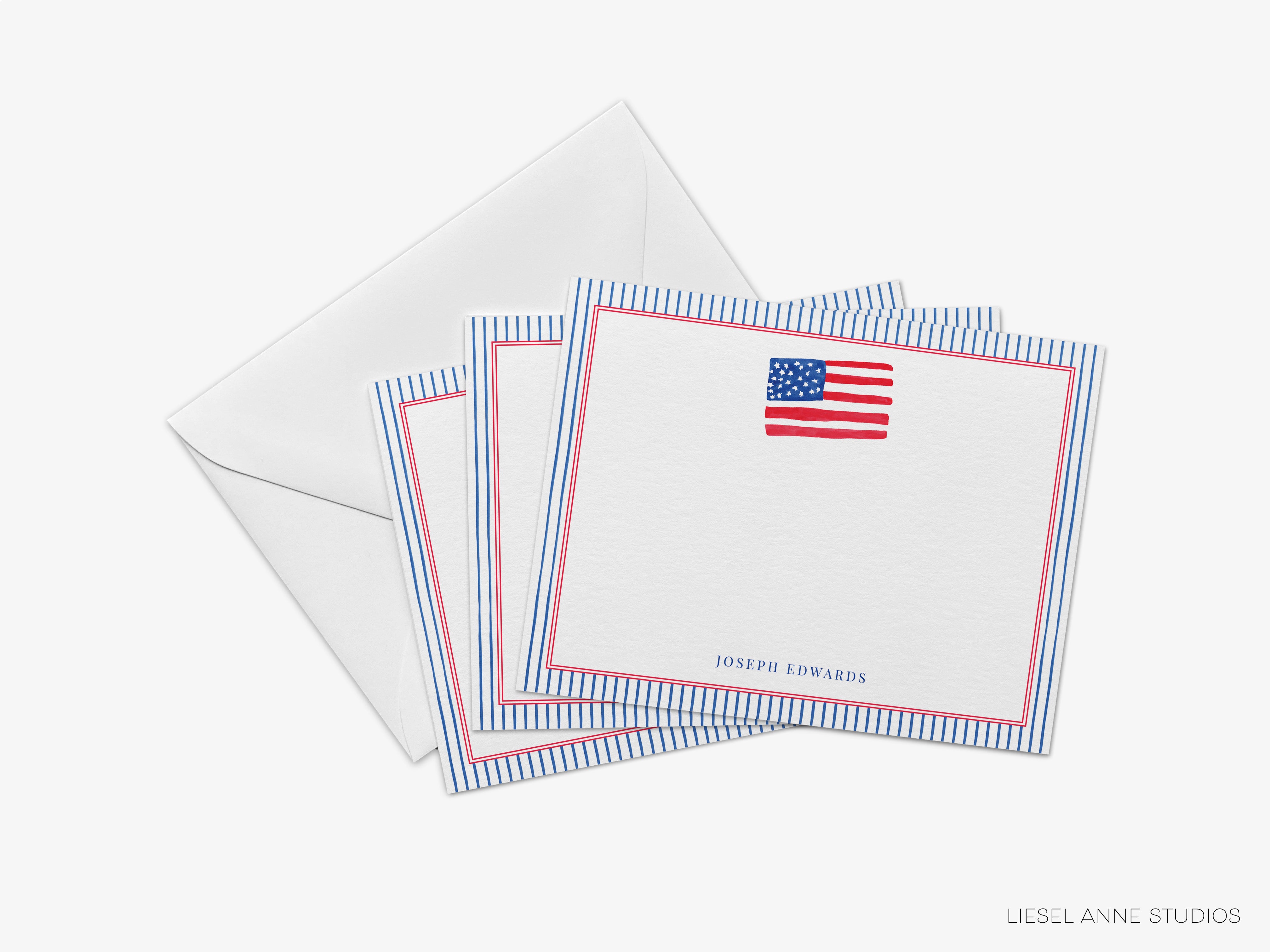 Patriotic American Flag Flat Notes