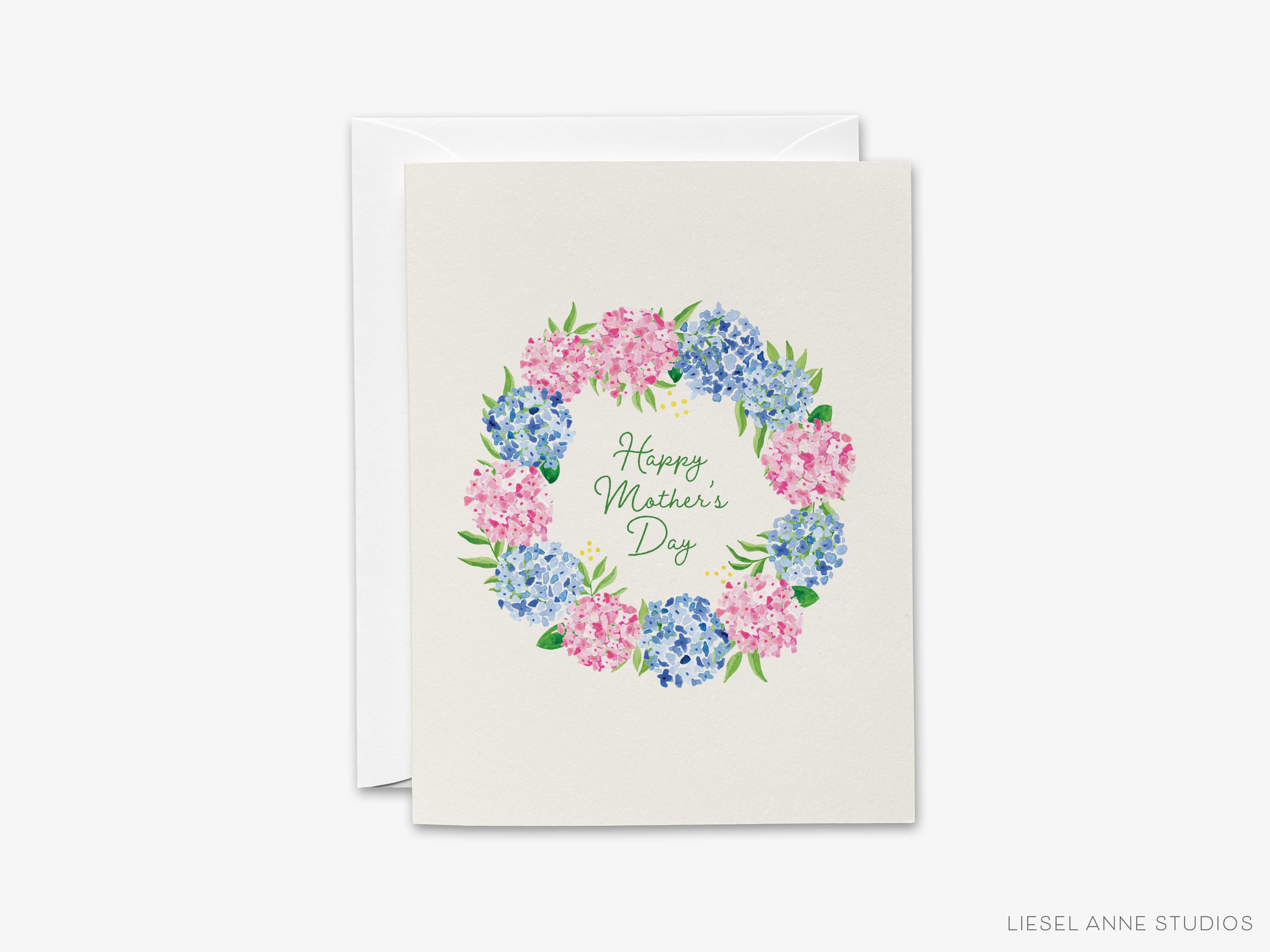 Happy Mother's Day Floral Wreath Greeting Card