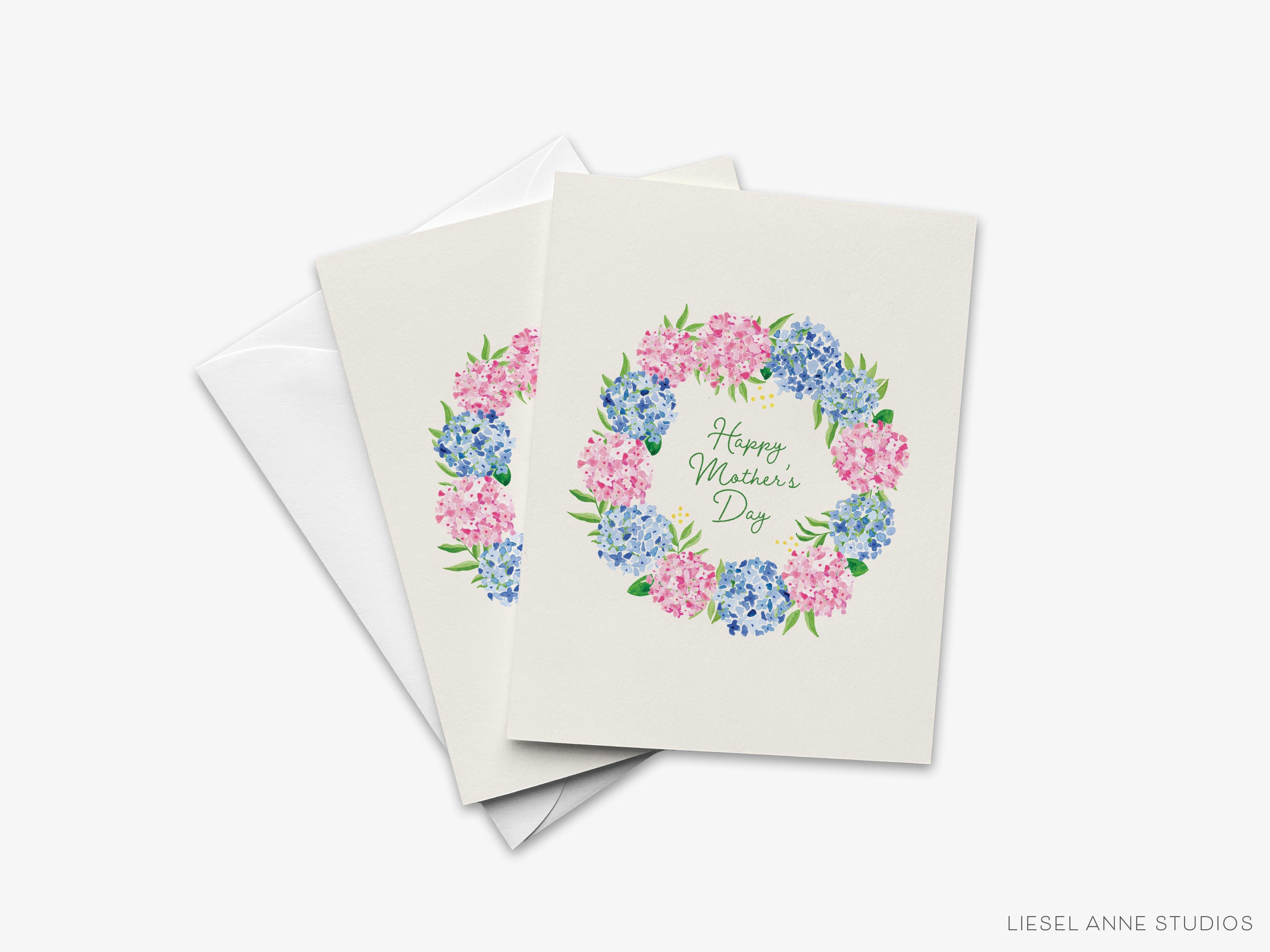 Happy Mother's Day Floral Wreath Greeting Card