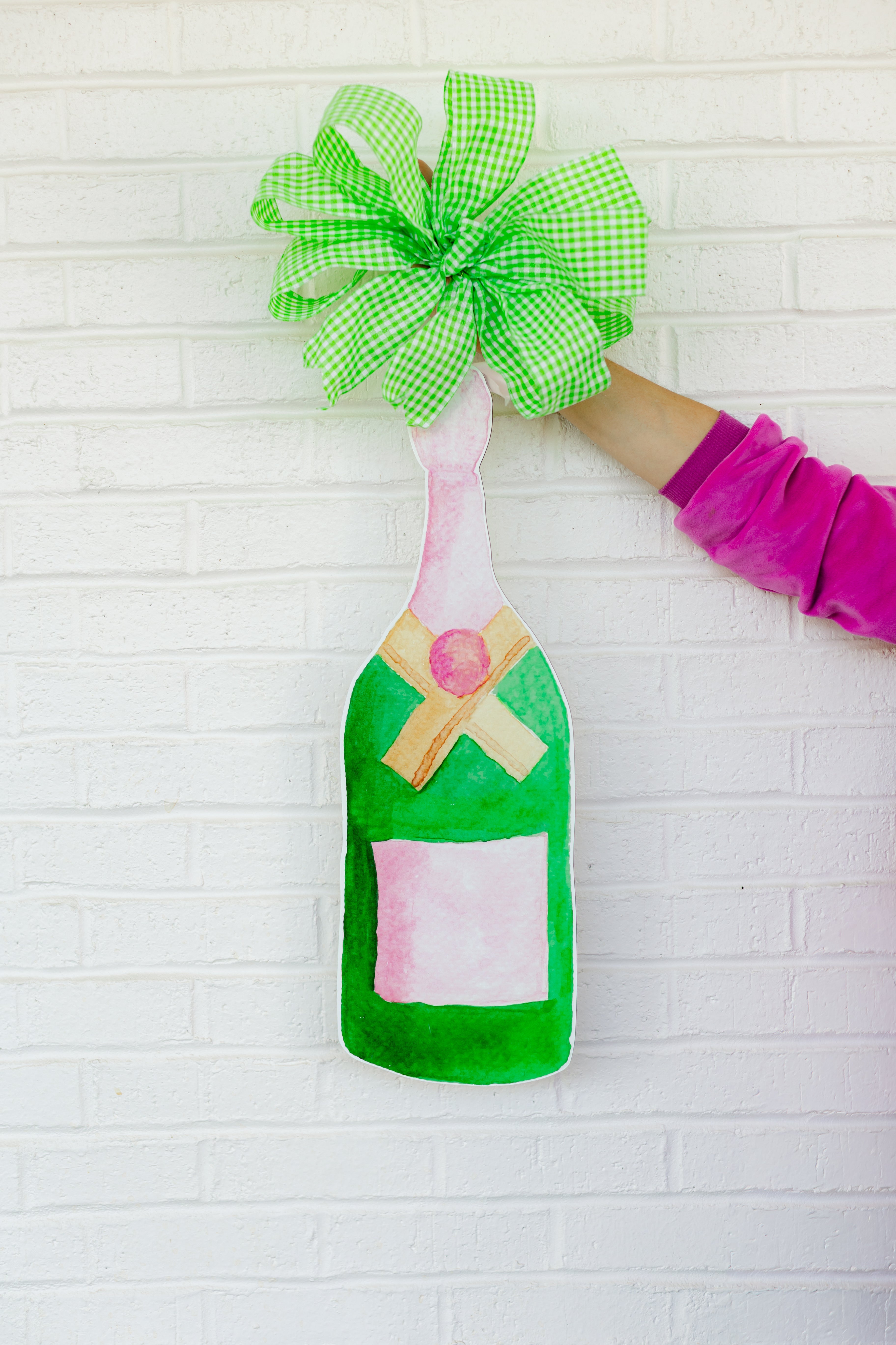 "Raise a Glass" Champagne Bottle Hanger