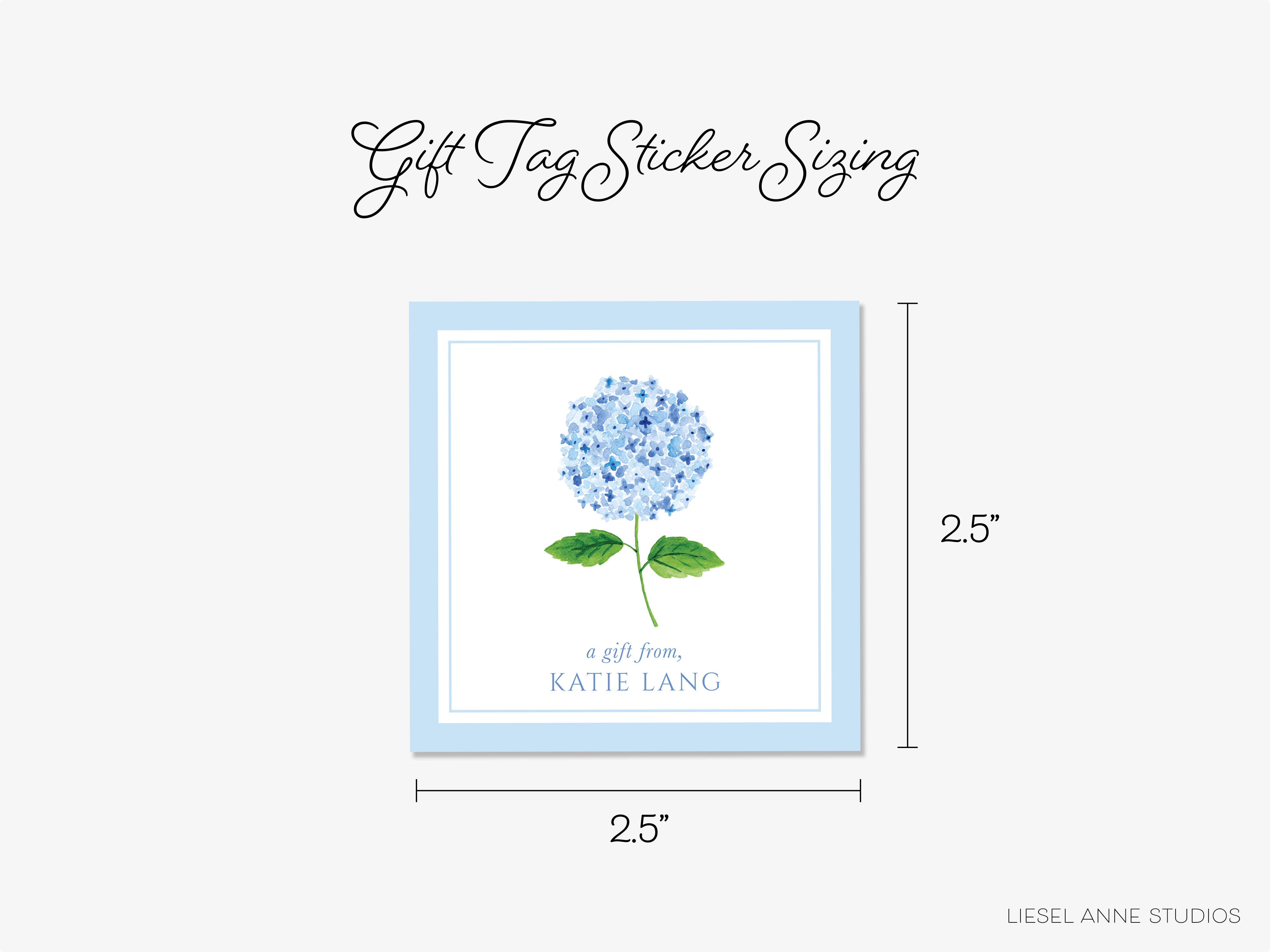 Hydrangea Personalized Gift Stickers