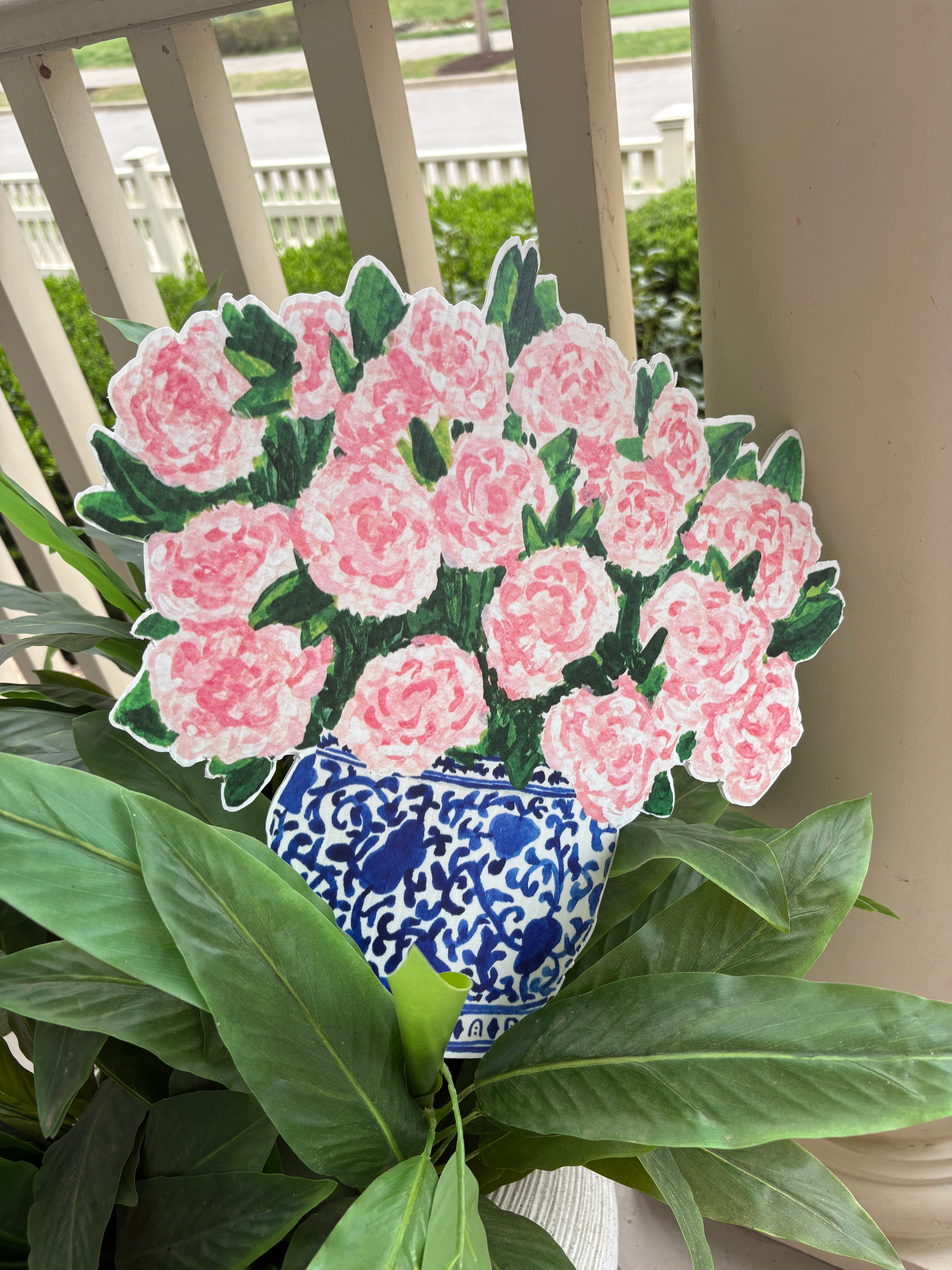 Peony Jar Pot Stake