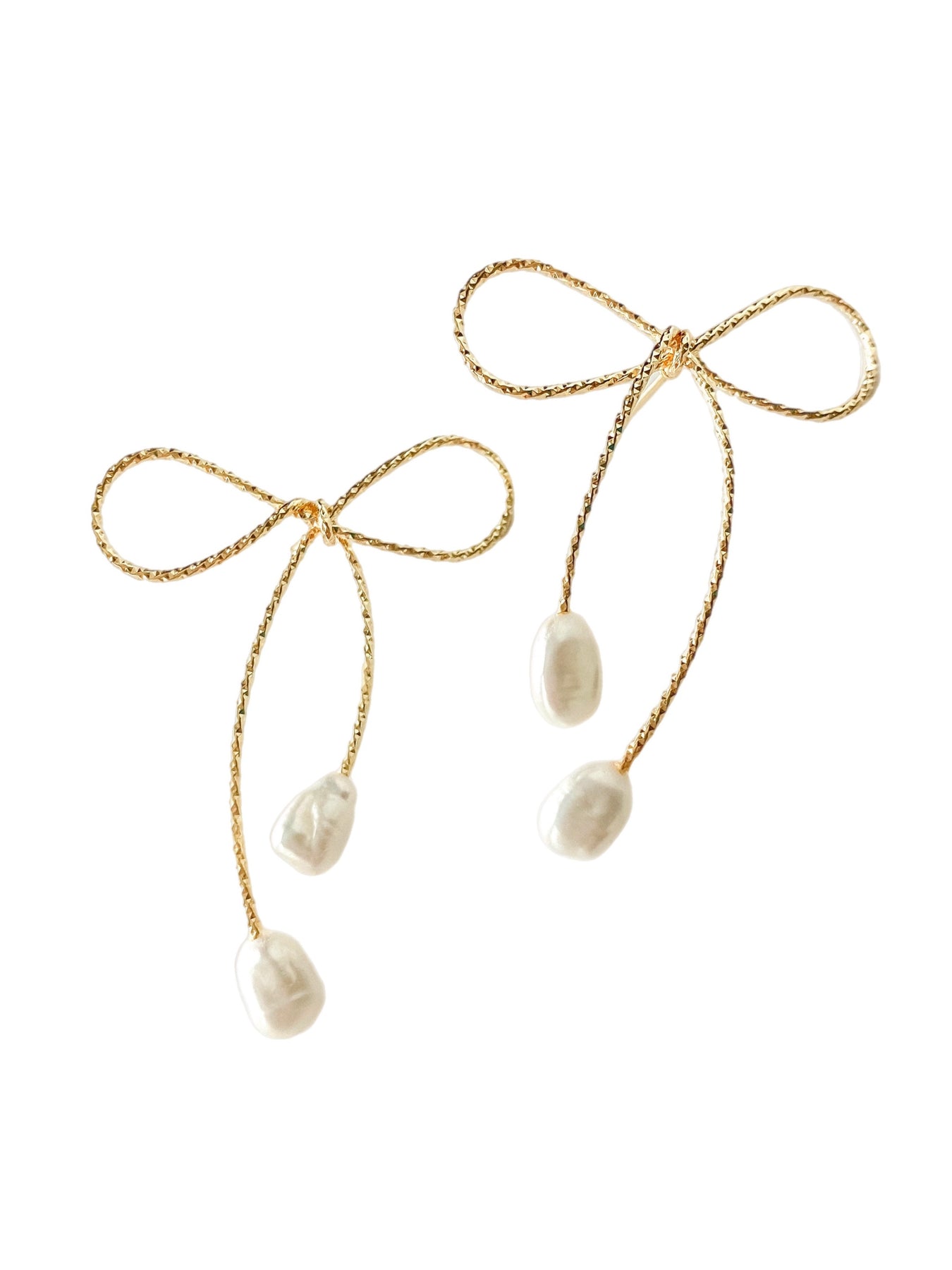 Pearl Bow Earrings