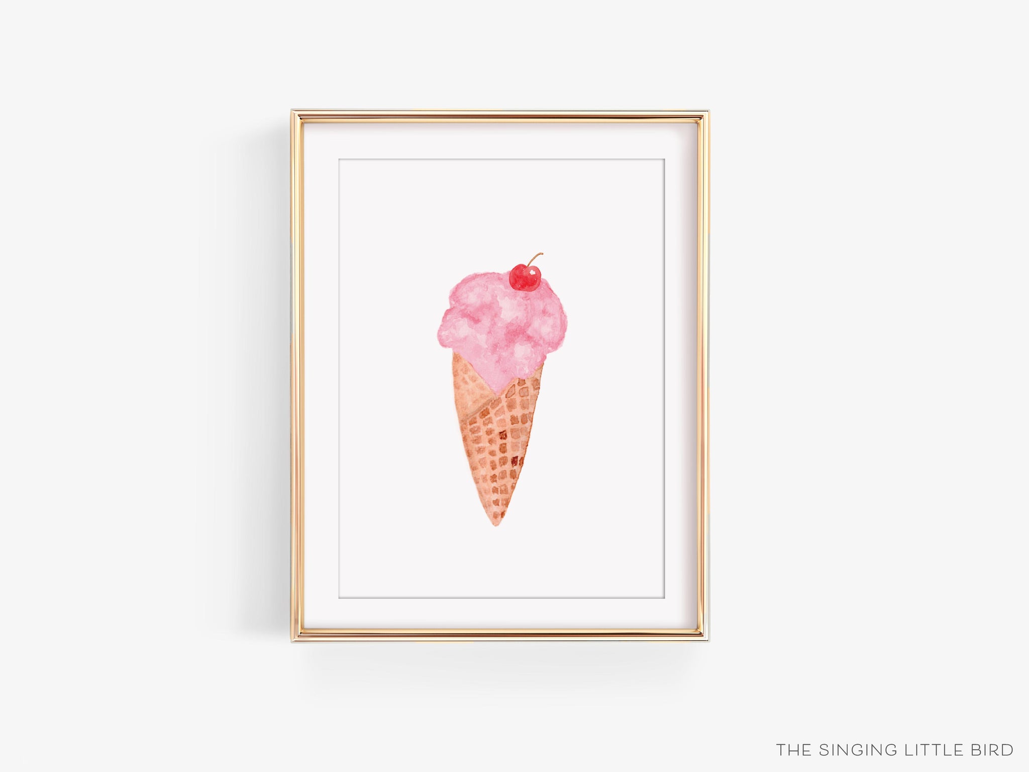 Ice Cream Art Print | The Singing Little Bird