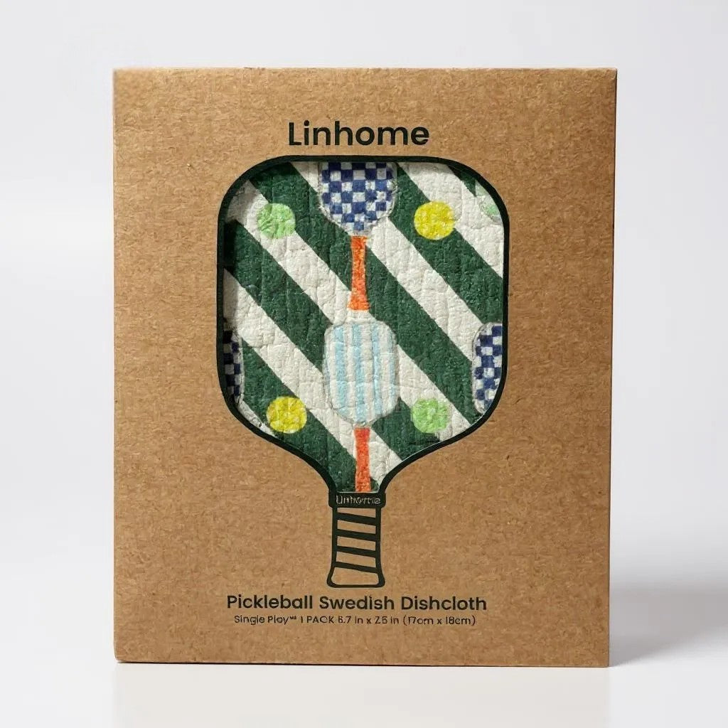 In the Kitchen Pickleball Swedish Dishcloths– Linhome x Liesel Anne Collection- Blue & Green- 1 Pack