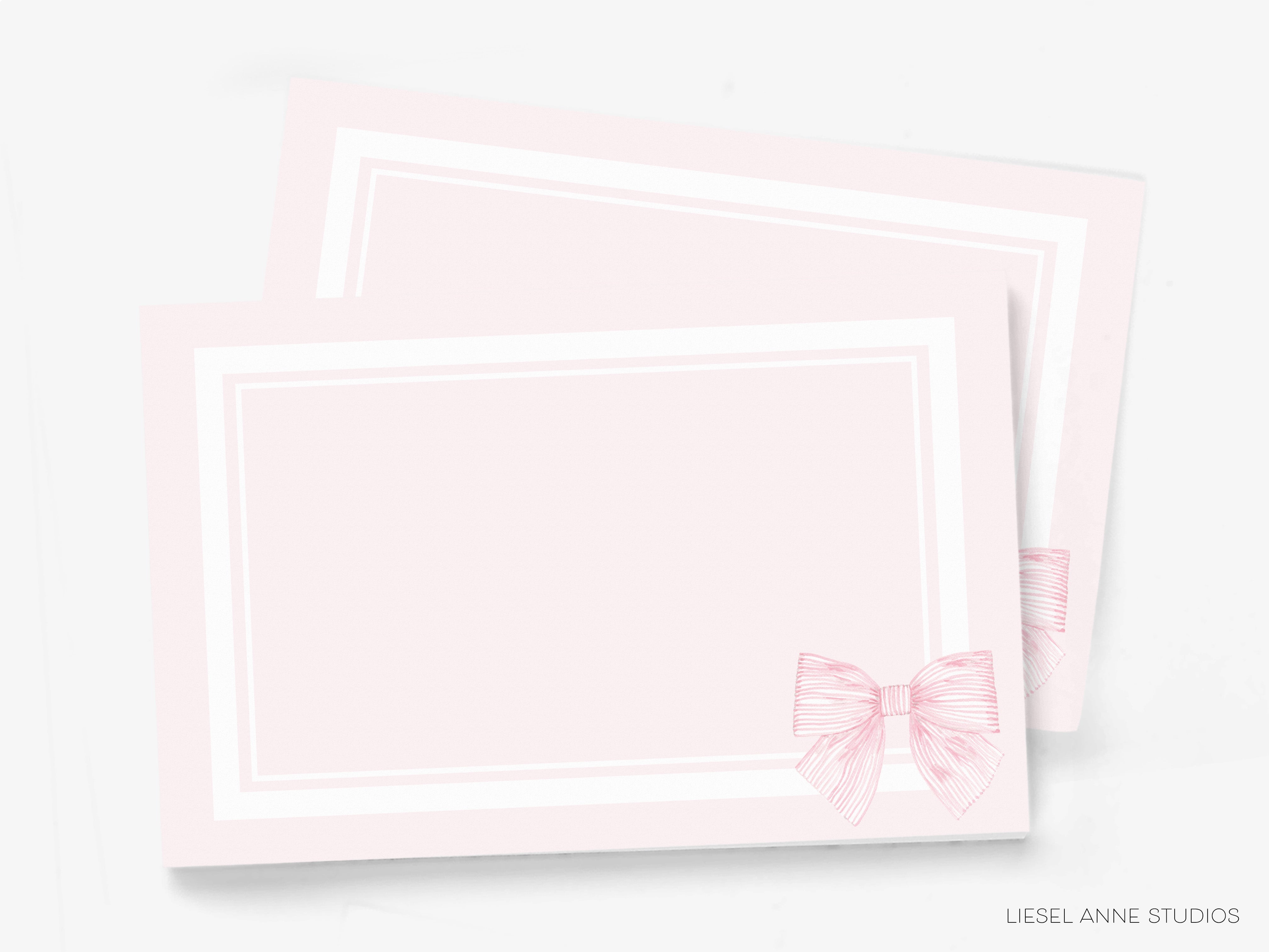 Pink Striped Bow Placemat Pad
