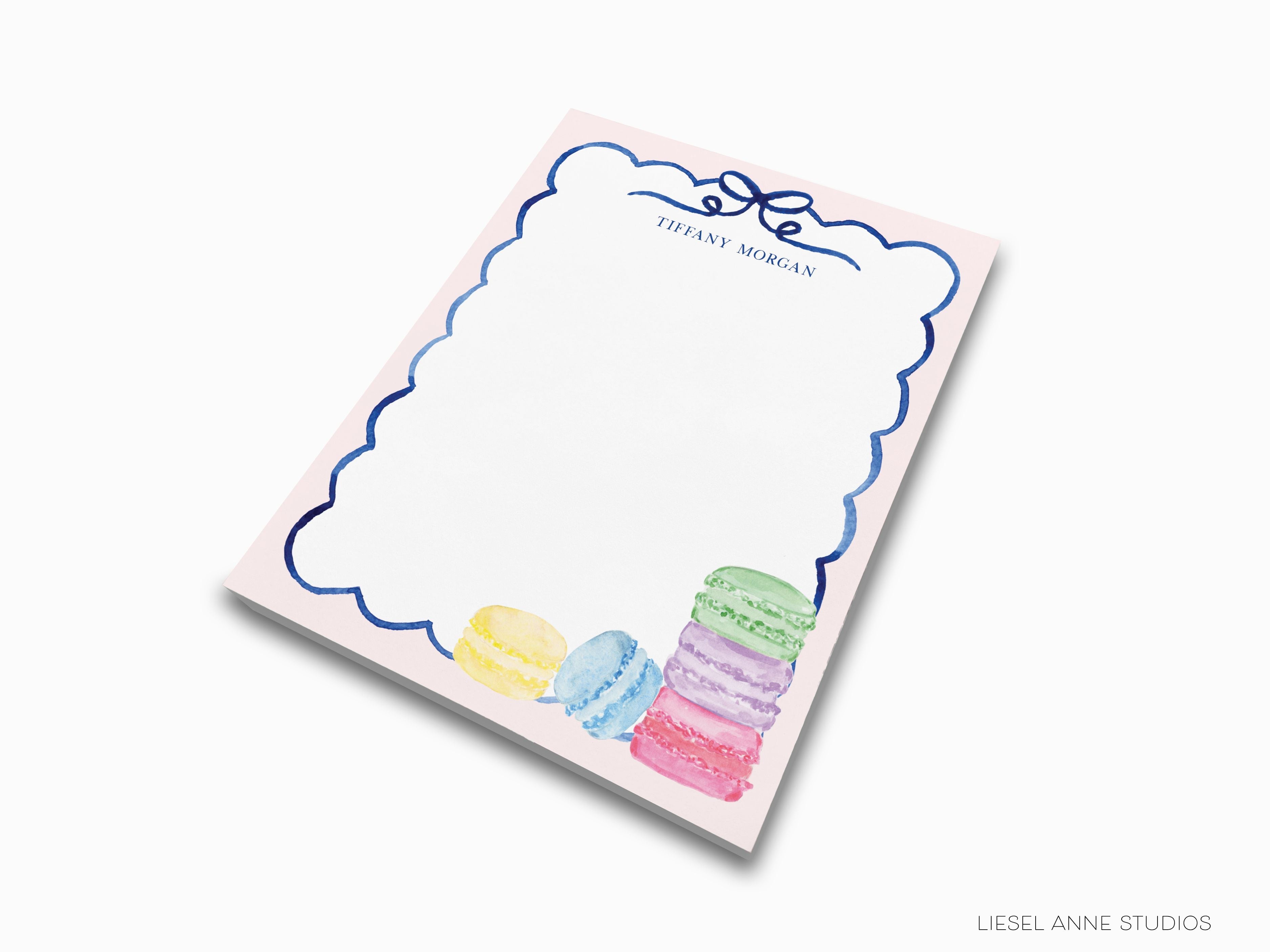 Macaron Notepad-These personalized notepads feature our hand-painted watercolor macaron tower, printed in the USA on a beautiful smooth stock. You choose which size you want (or bundled together for a beautiful gift set) and makes a great gift for the checklist and French pastry lover in your life.-The Singing Little Bird