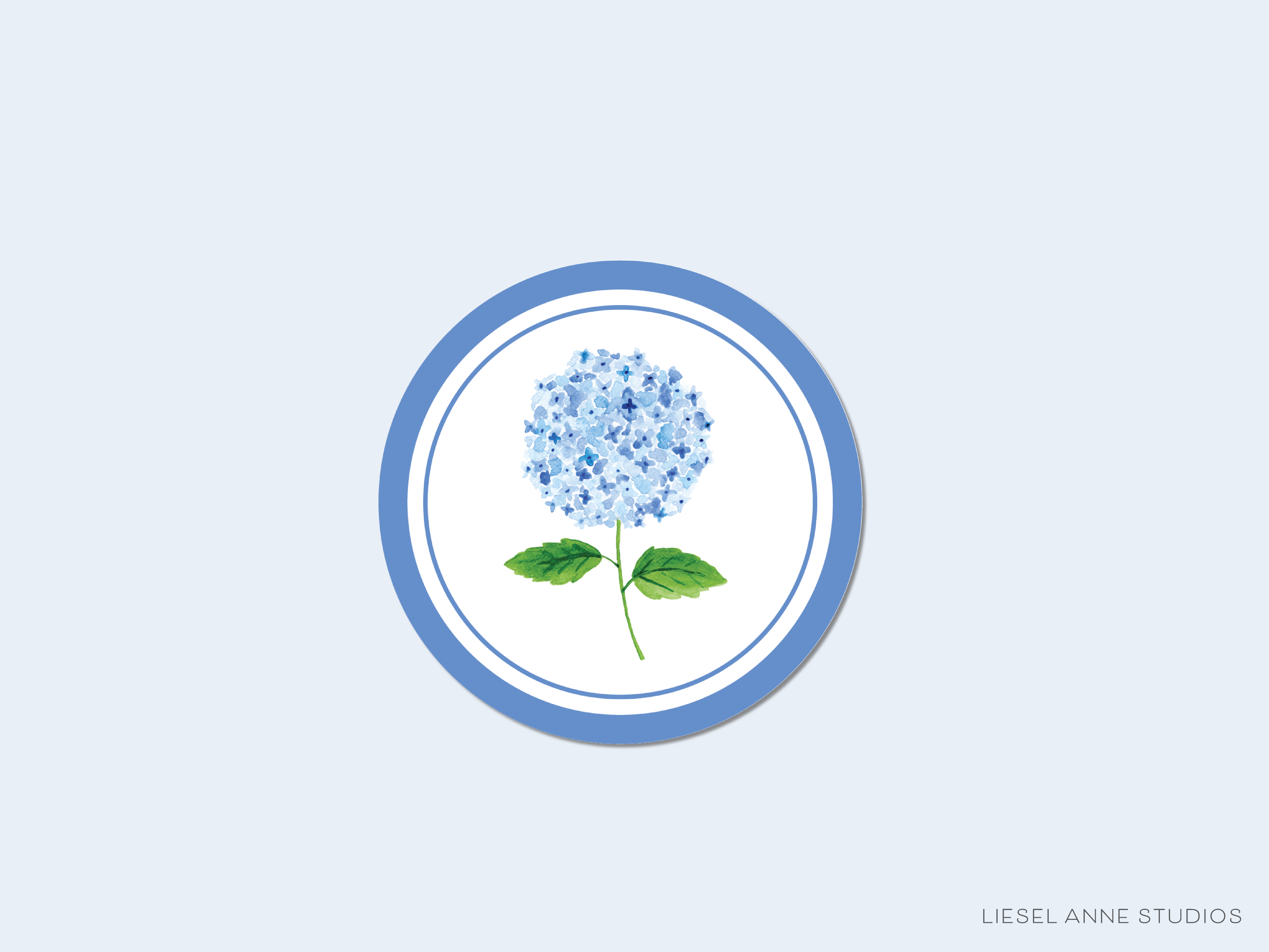 Hydrangea Round Stickers
