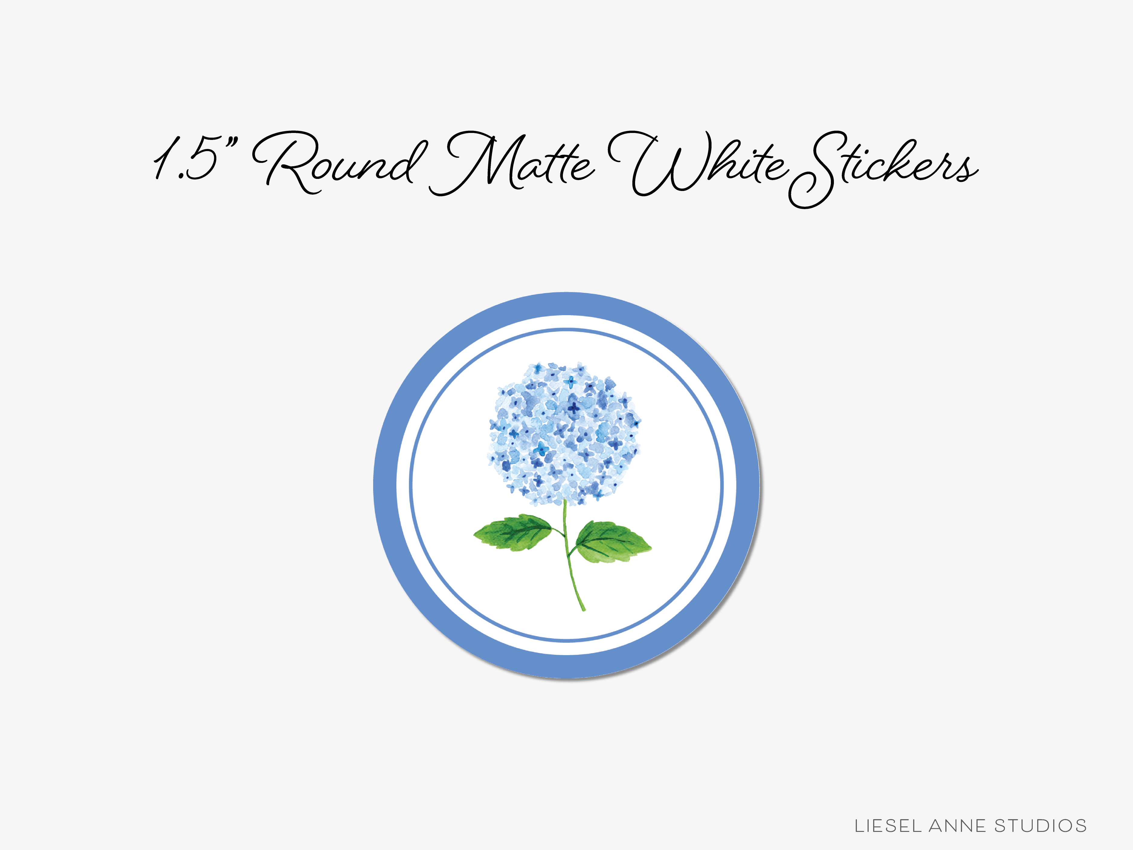 Hydrangea Round Stickers