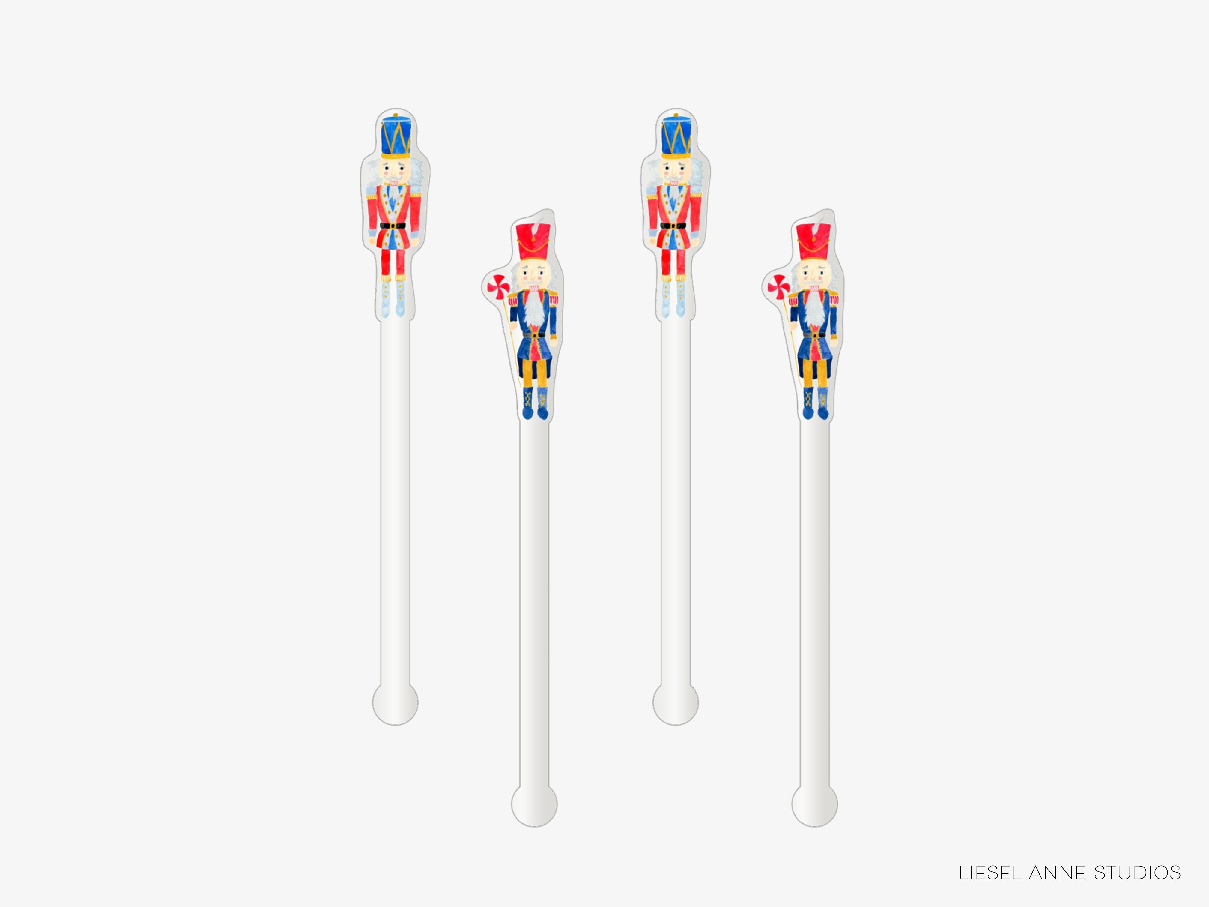 Nutcracker Acrylic Drink Stir Sticks-Set of 4 Acrylic Drink Stir Sticks are reusable & make wonderful gifts!
This set includes two red nutcrackers and two navy nutcrackers
Each one measures approx. 6" tall
They are safe for cold and hot drinks (up to 195 degrees F)
Hand wash only
Made in the USA
Hand packaged with care and ready to gift or use
Traditional Nutcracker Stir Sticks | Red and Navy Drink Stirrers | Reusable Cocktail Swizzle Sticks | Holiday Barware | Unique Gift Idea-The Singing Little Bird