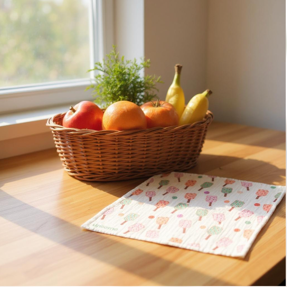 Linhome Pickleball Swedish Dishcloth- Checkered Floral Paddle - 1 Pack