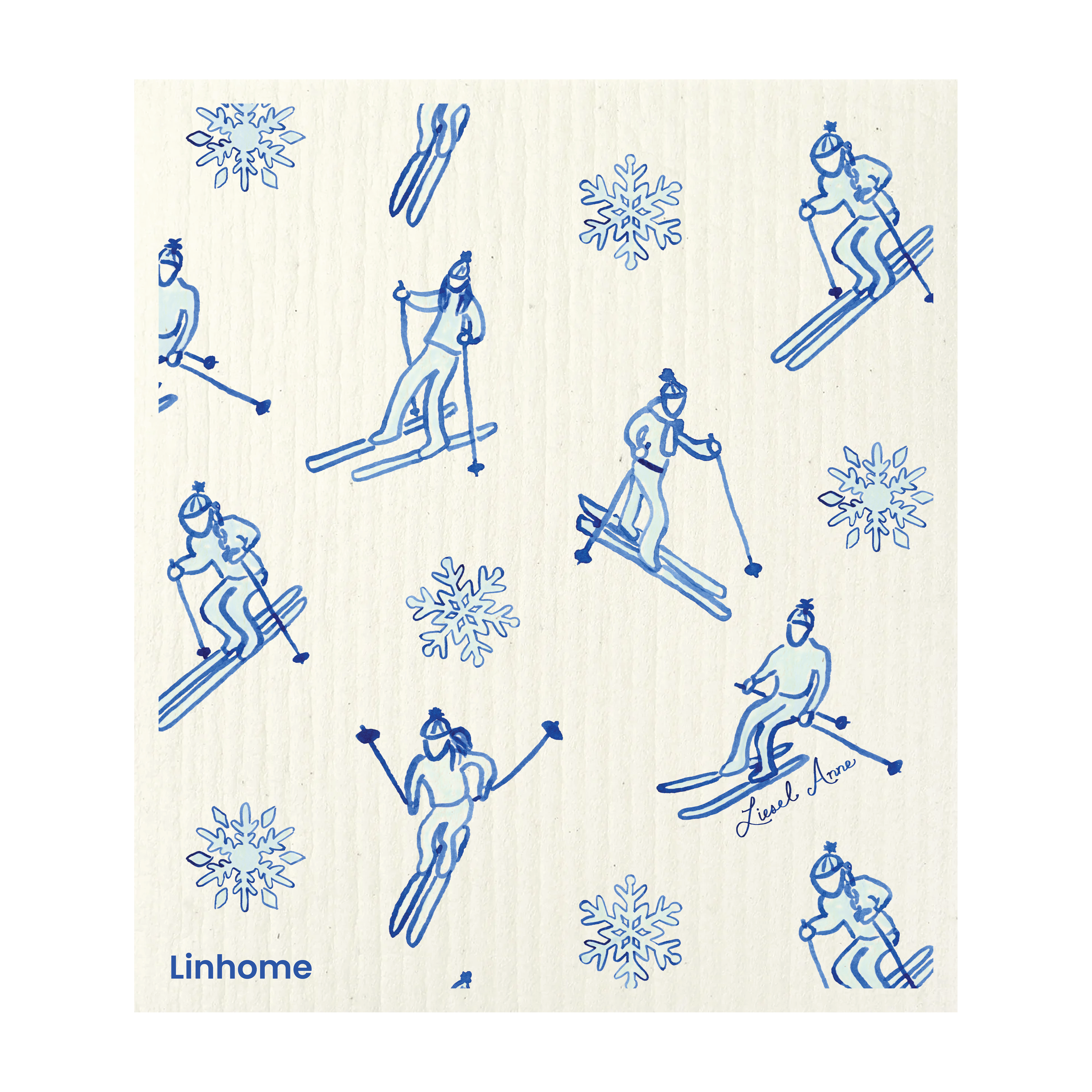 Ski Collection - Linhome x Liesel Anne Swedish Dishcloths - 4 Pack