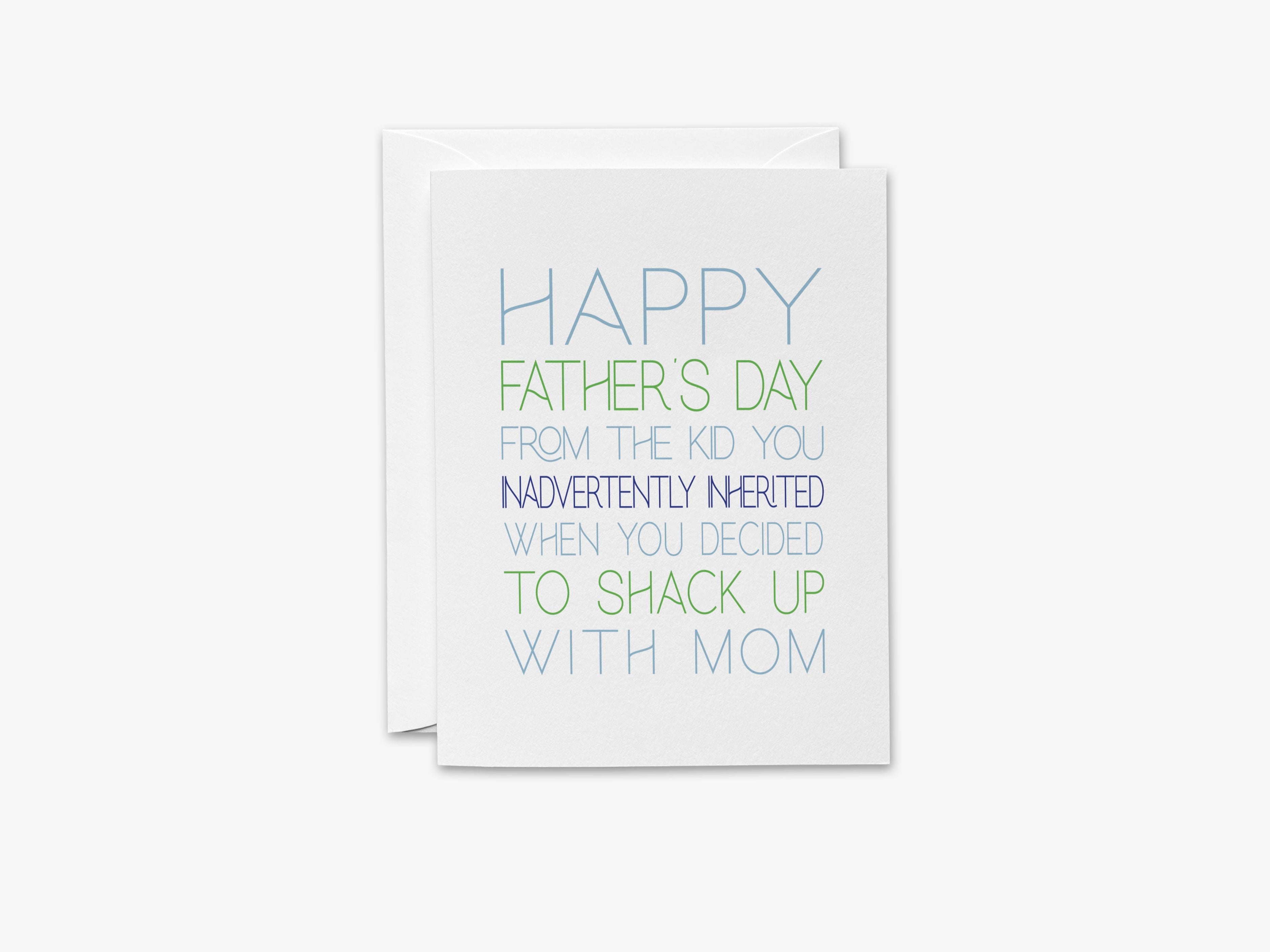 Step-Dad Father's Day Card-These folded greeting cards are 4.25x5.5 and feature a fun and comical saying for a Step-Dad, printed in the USA on 100lb textured stock. They come with a White envelope and make a great card for the step-dad in your life.-The Singing Little Bird