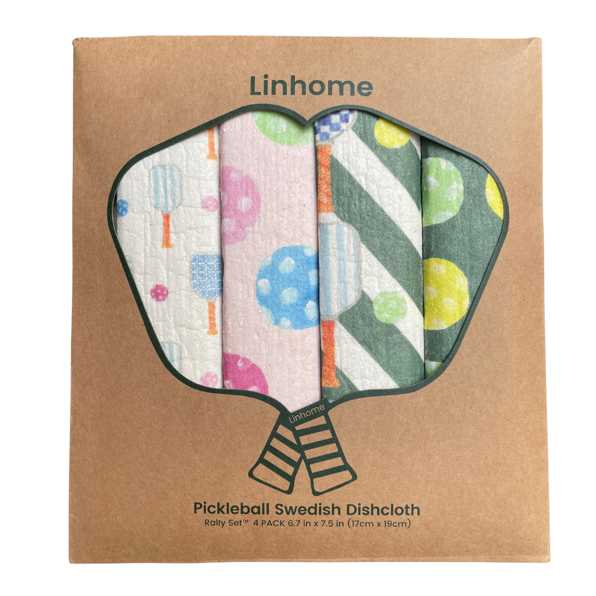 In the Kitchen Pickleball Swedish Dishcloths– Linhome x Liesel Anne Collection- 4 Pack