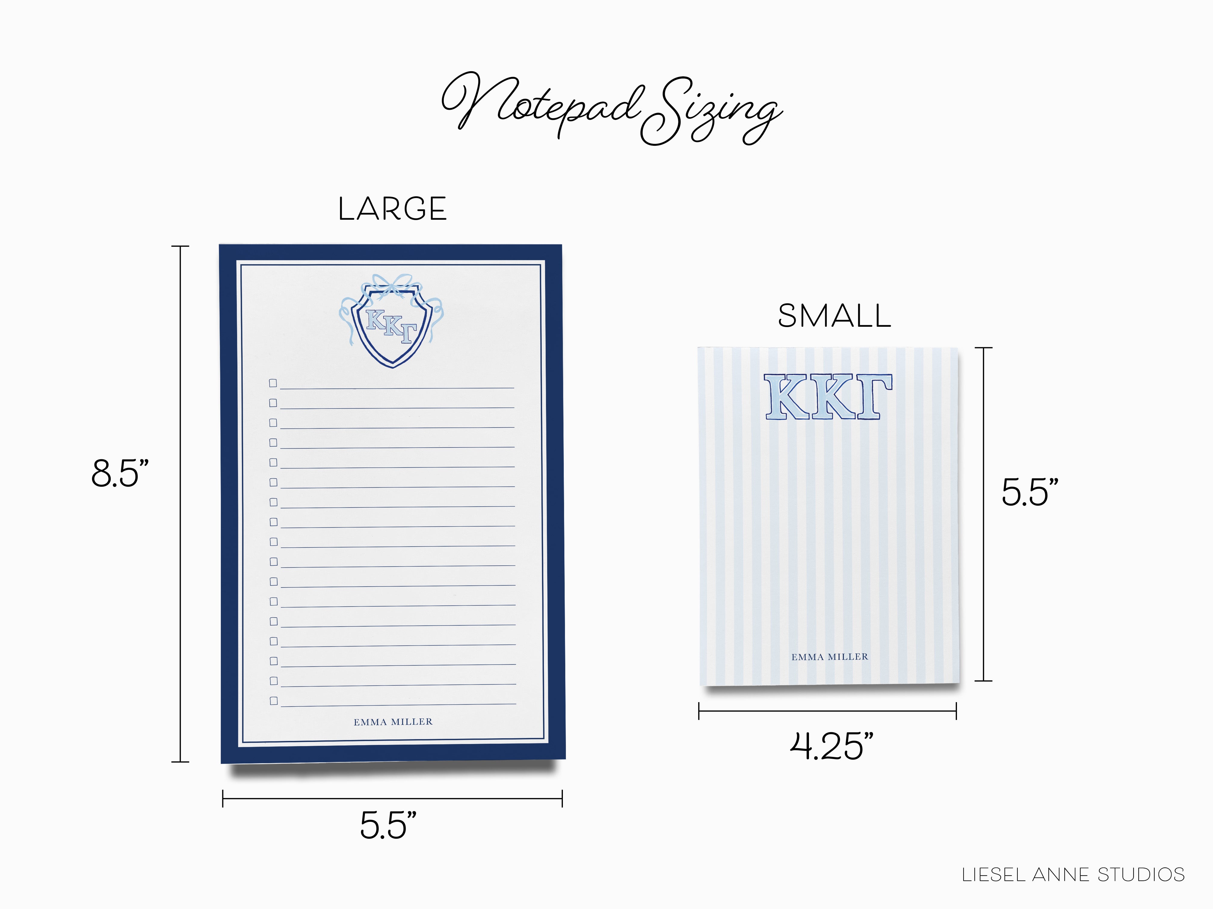 a notepad and a notepad with a picture of a police badge on it
