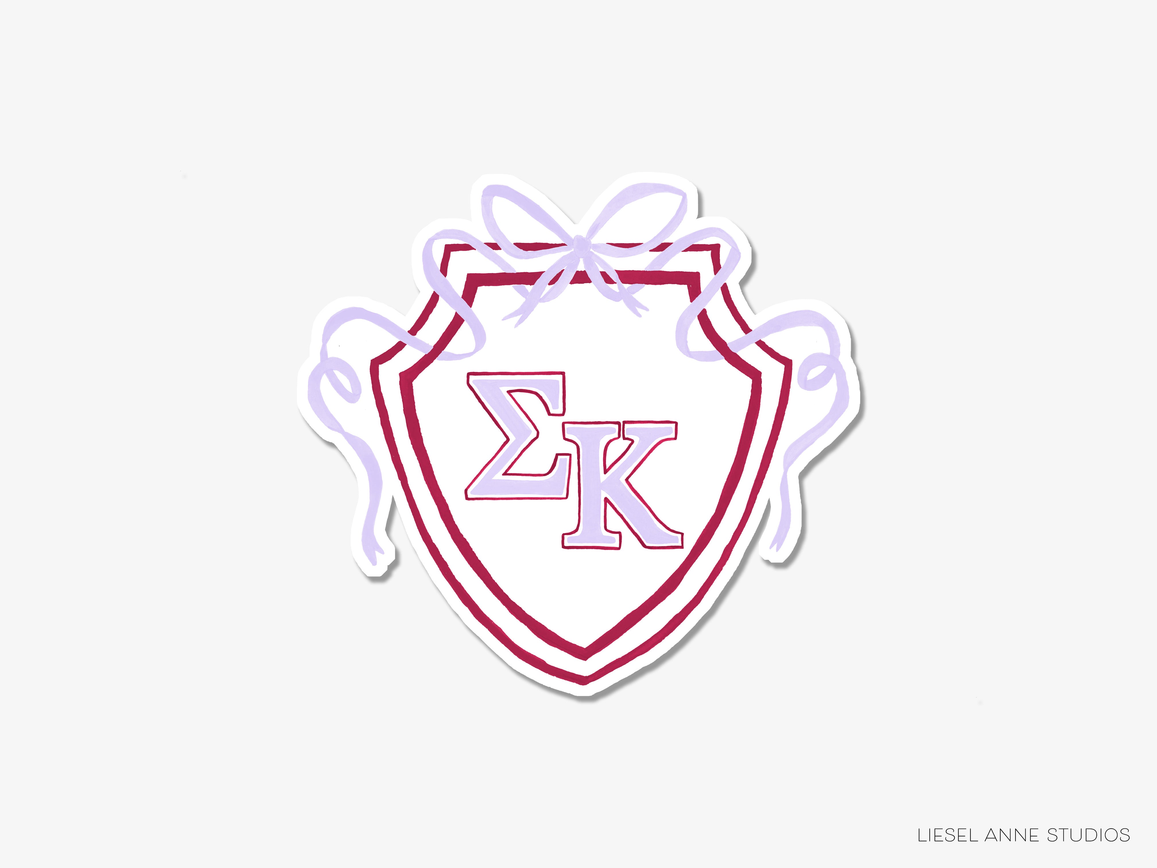 a sticker with the letter k on it