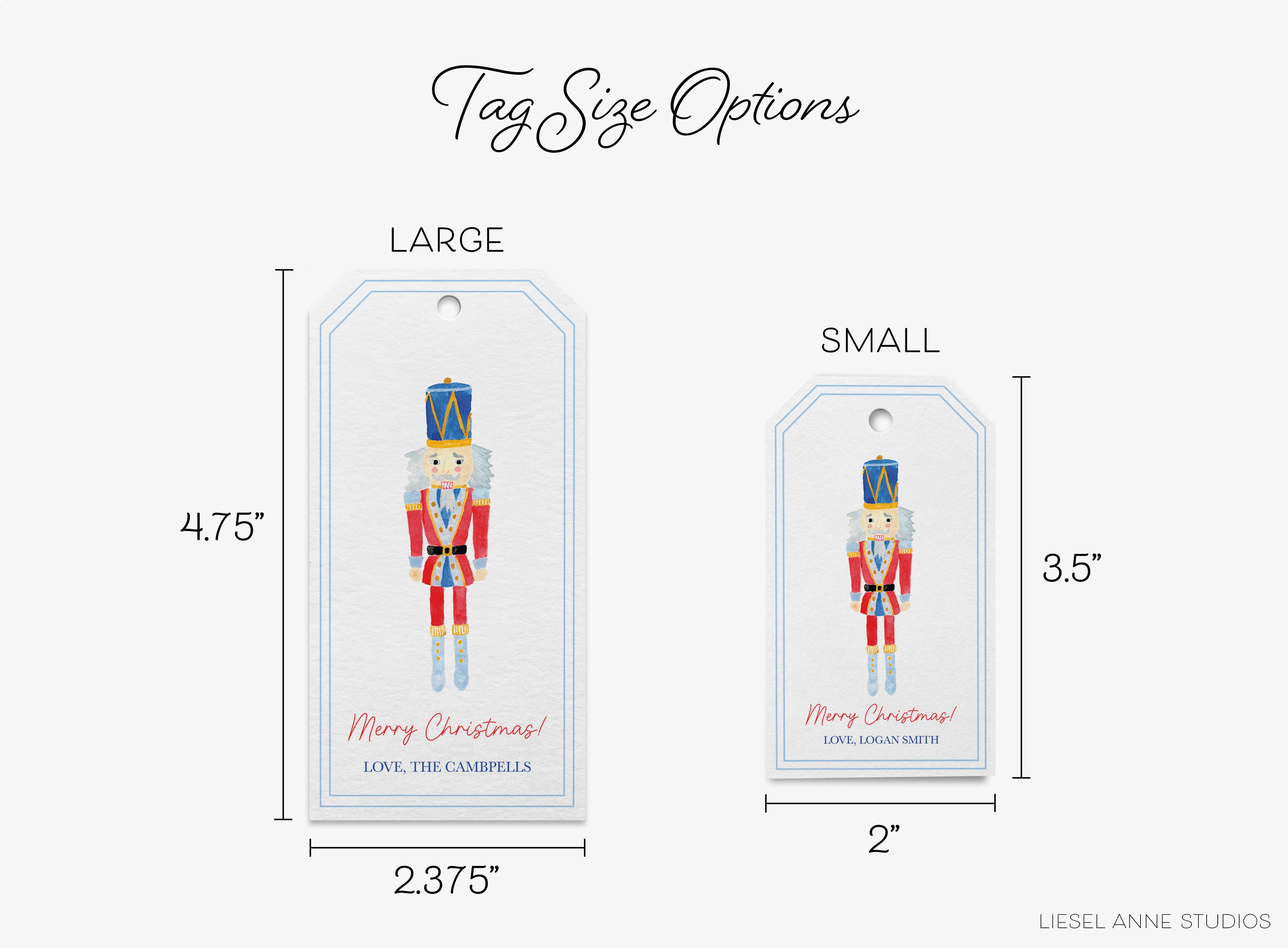 Tag Size Options
