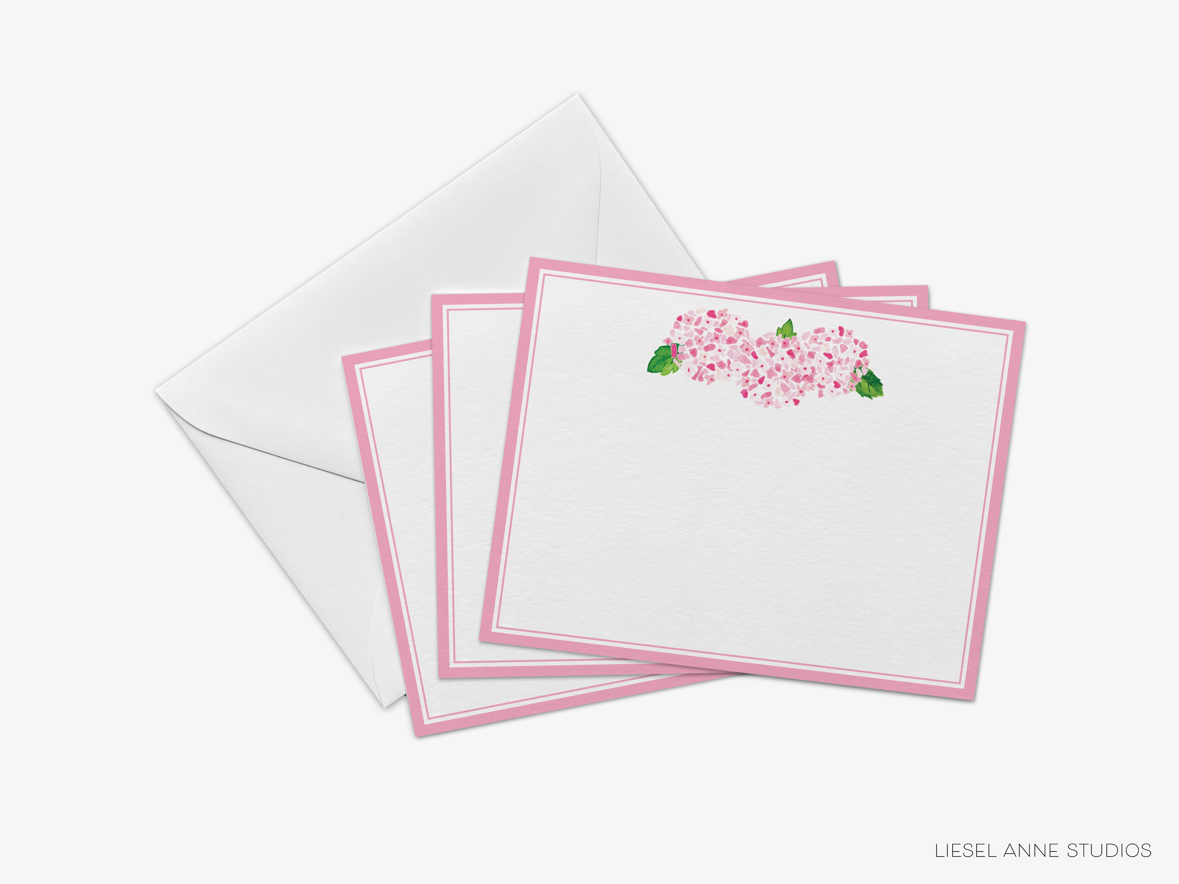 three blank cards with pink flowers on them