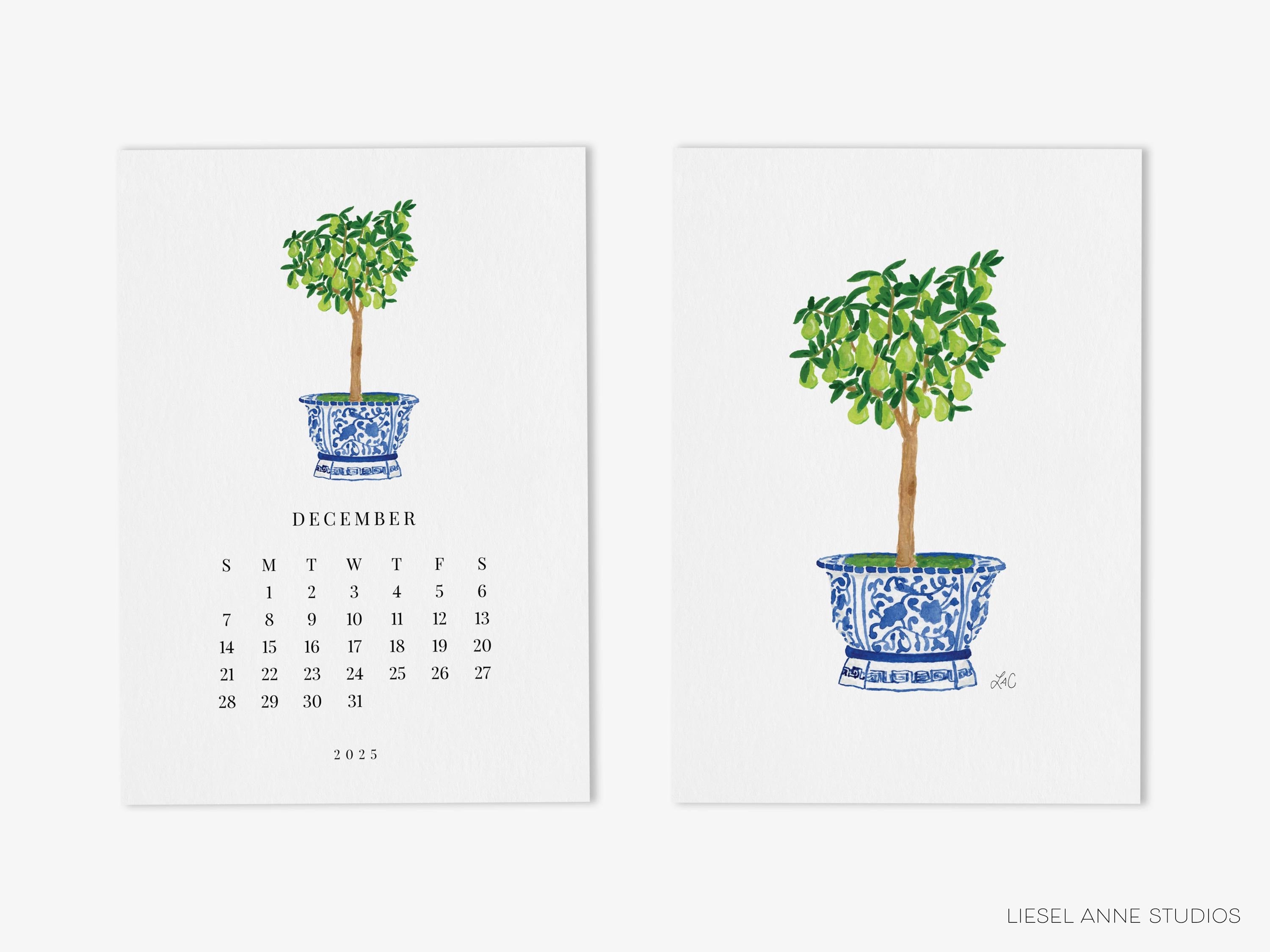 Academic Desk Calendar 2025-2026 | Watercolor Mini Monthly Calendar Gift