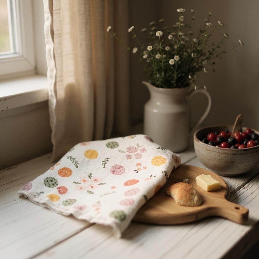 Linhome Pickleball Swedish Dishcloth- Floral Ball- 1 Pack