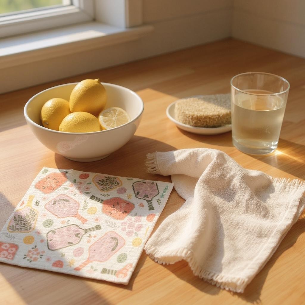 Linhome Pickleball Swedish Dishcloth- Floral Paddle & Ball Club- 2 Pack
