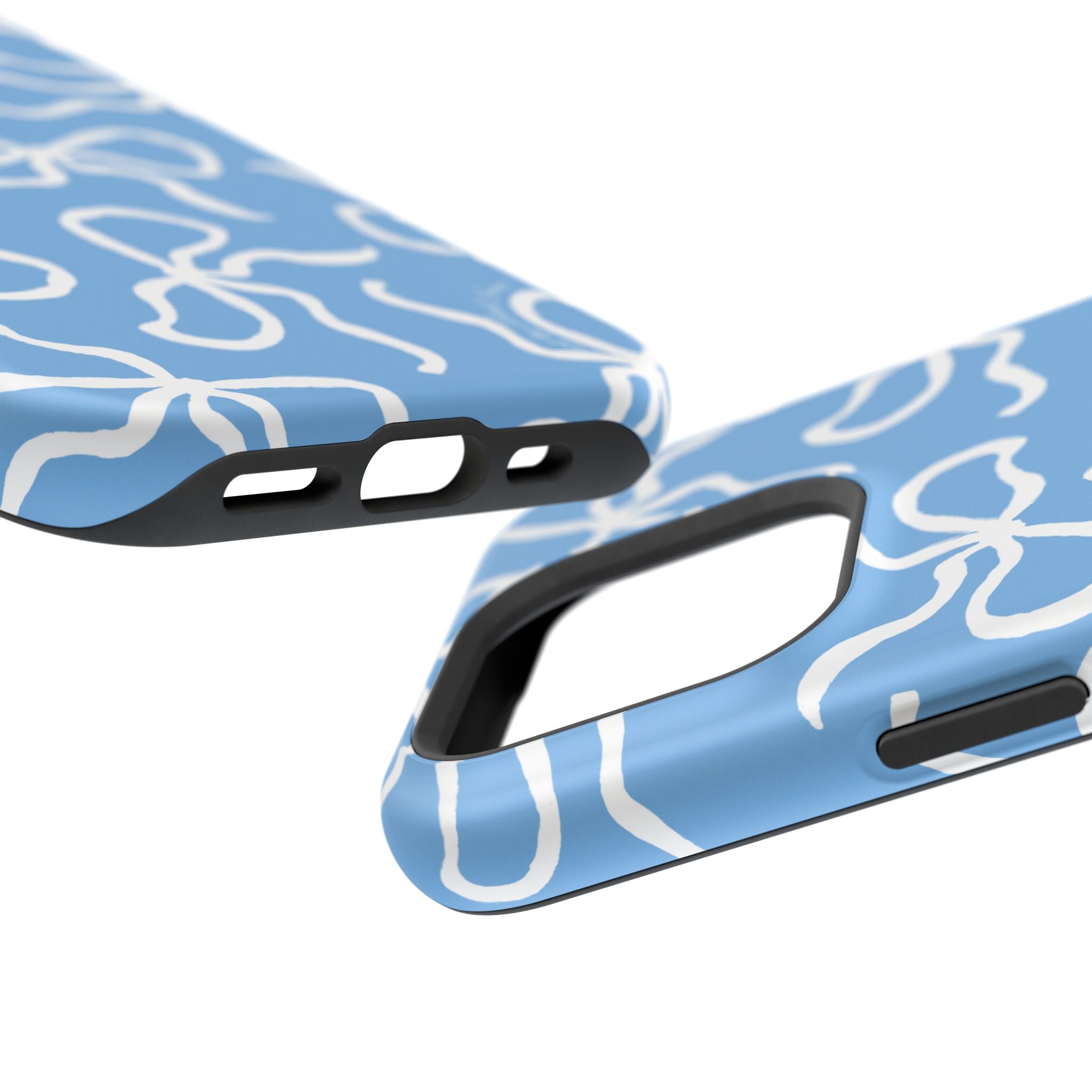 Blue & White Bows MagSafe Tough Case [iPhone 13 - iPhone 16]